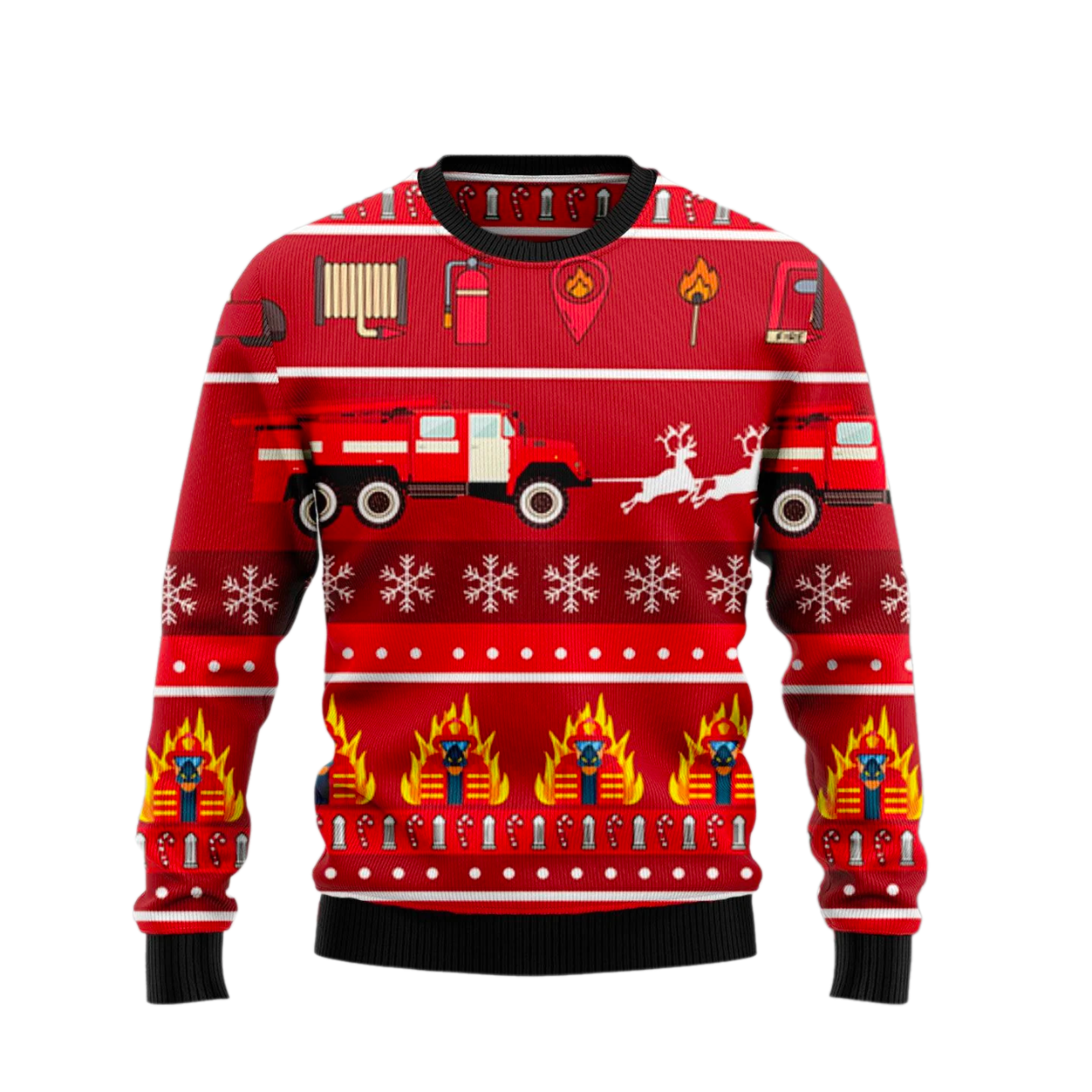 Firefighter Ugly Christmas Sweater For Men & Women Christmas Gift Sweater US2133 - WeCustomit