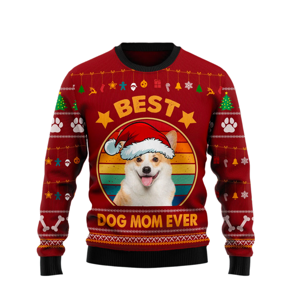 Cardigan Best Dog Mom Ever Ugly Christmas Sweater For Men & Women Christmas Gift Sweater US2157 - WeCustomit