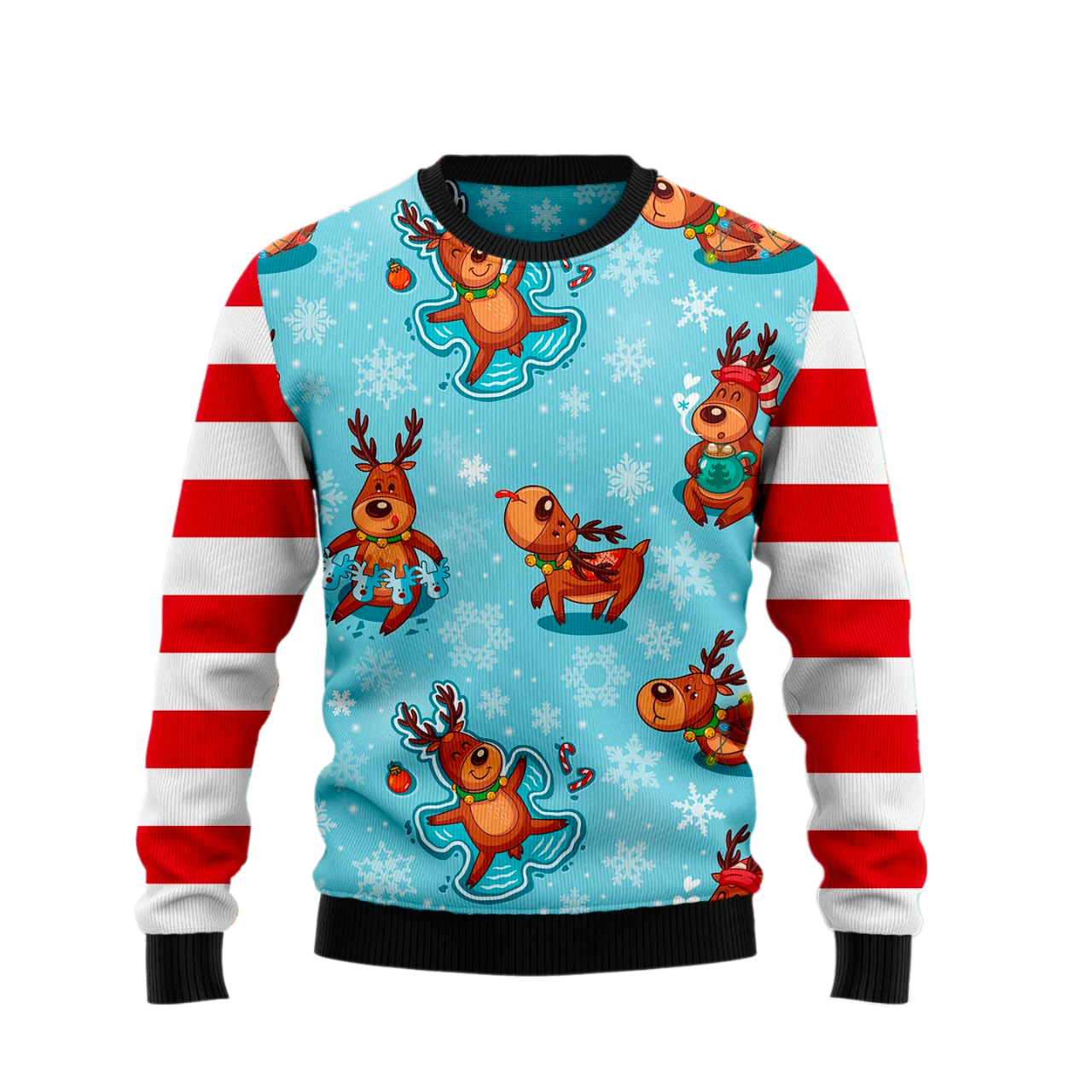 Reindeer Cute Ugly Christmas Sweater For Men & Women Christmas Gift Sweater US2188 - WeCustomit