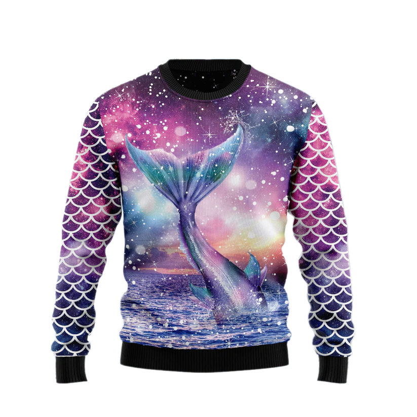 Mermaid Soul Ugly Christmas Sweater For Men & Women Christmas Gift Sweater US2181 - WeCustomit