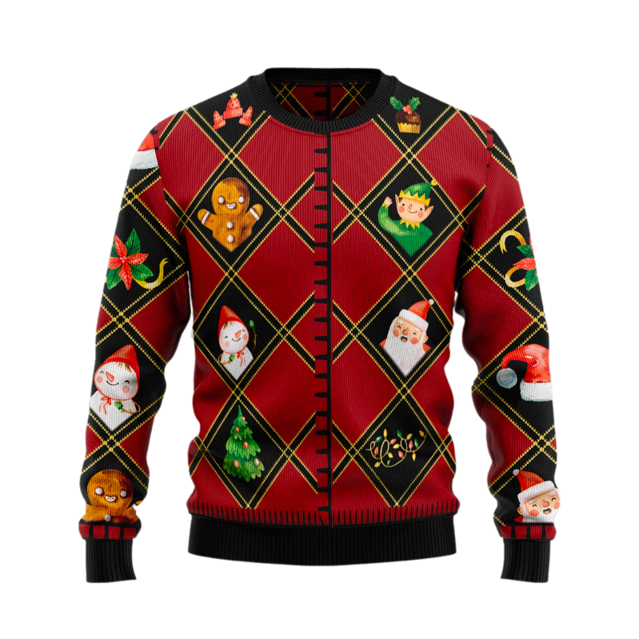 Christmas Symbols Ugly Christmas Sweater For Men & Women Christmas Gift Sweater US2190 - WeCustomit