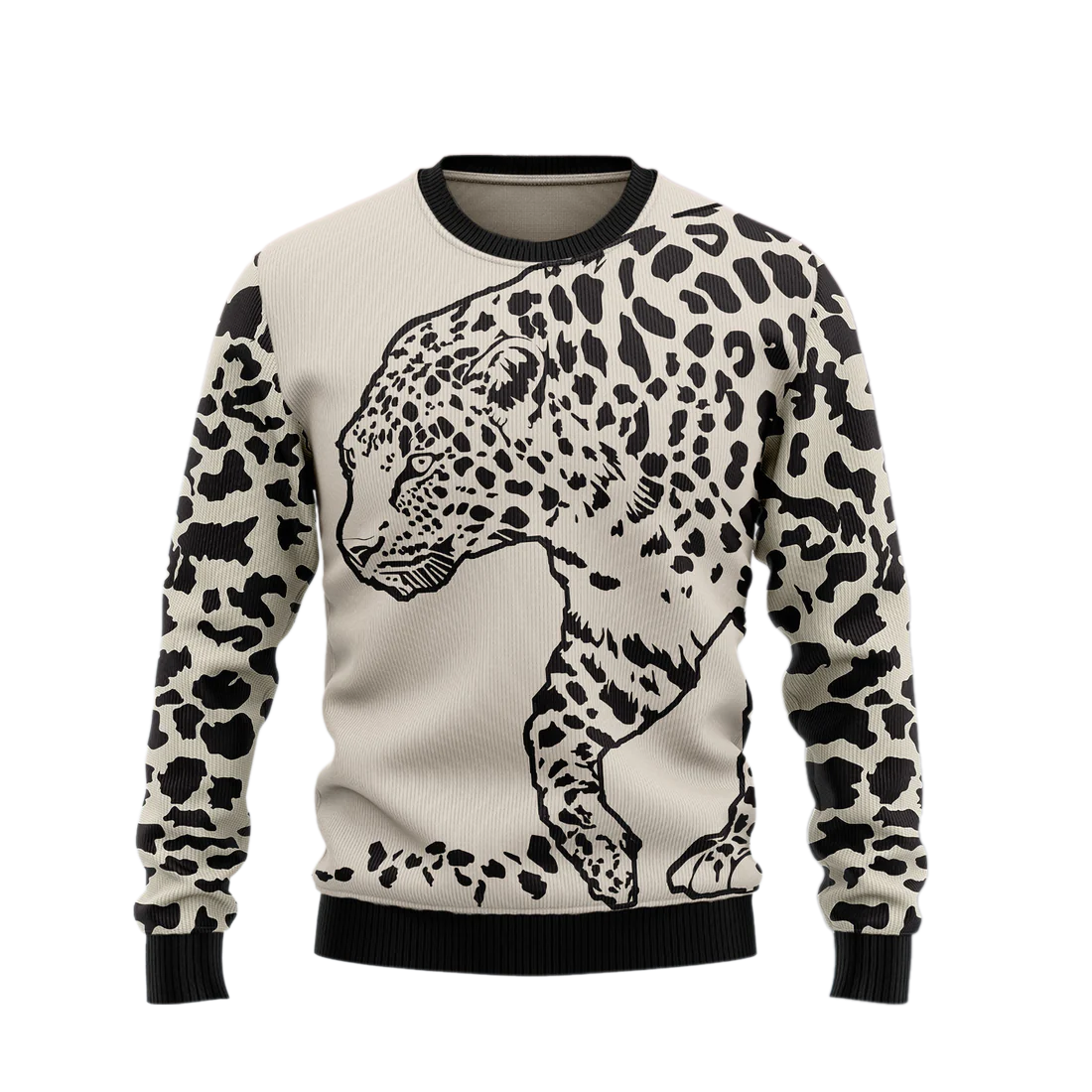 Leopard Pattern Ugly Christmas Sweater For Men & Women Christmas Gift Sweater US2187 - WeCustomit