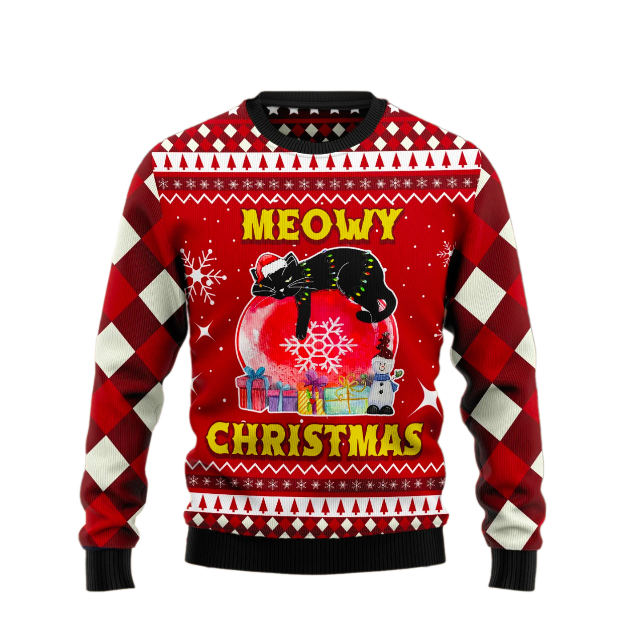 Meowy Christmas Ugly Christmas Sweater For Men & Women Christmas Gift Sweater US2384 - WeCustomit
