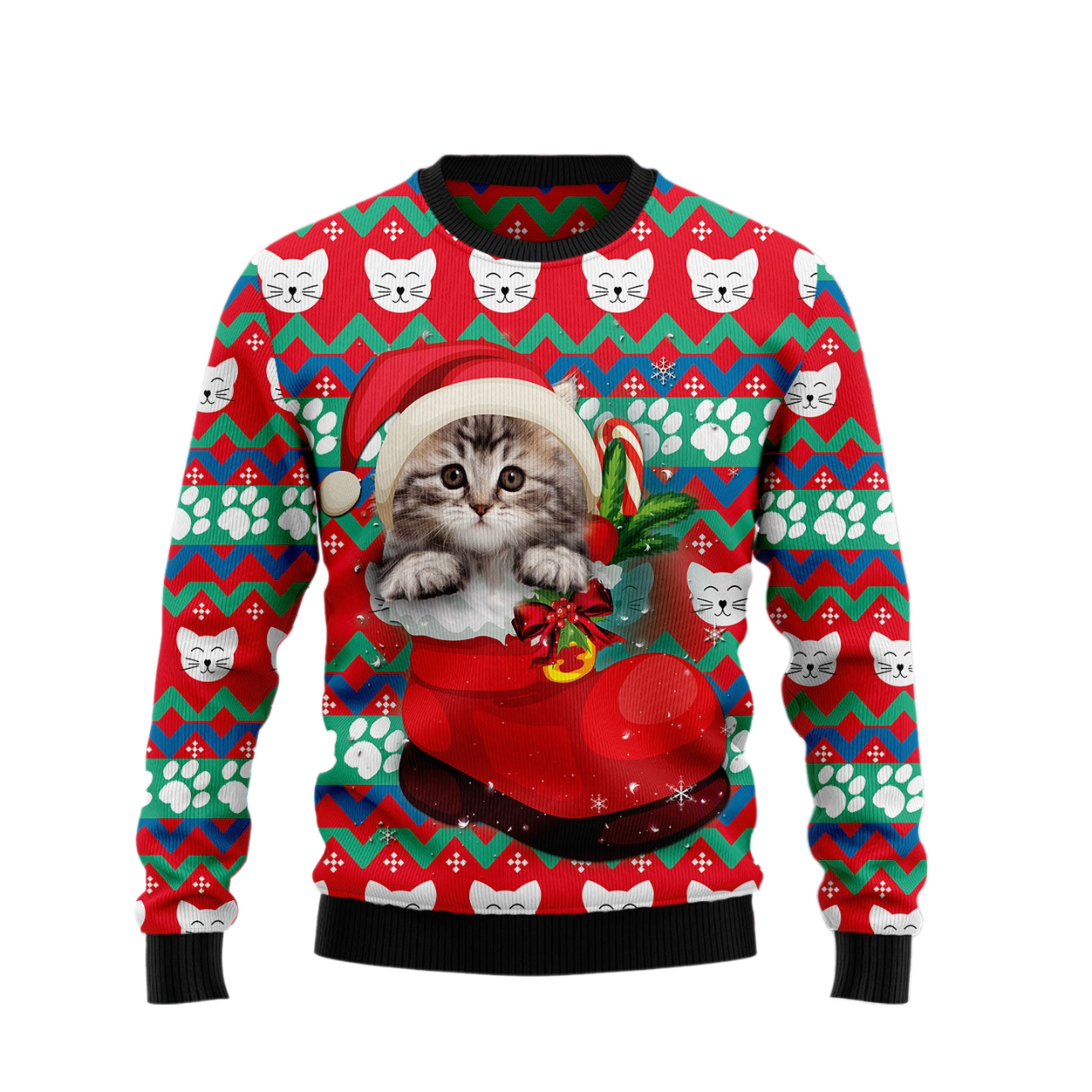 Cat Socks Ugly Christmas Sweater For Men & Women Christmas Gift Sweater US2390 - WeCustomit