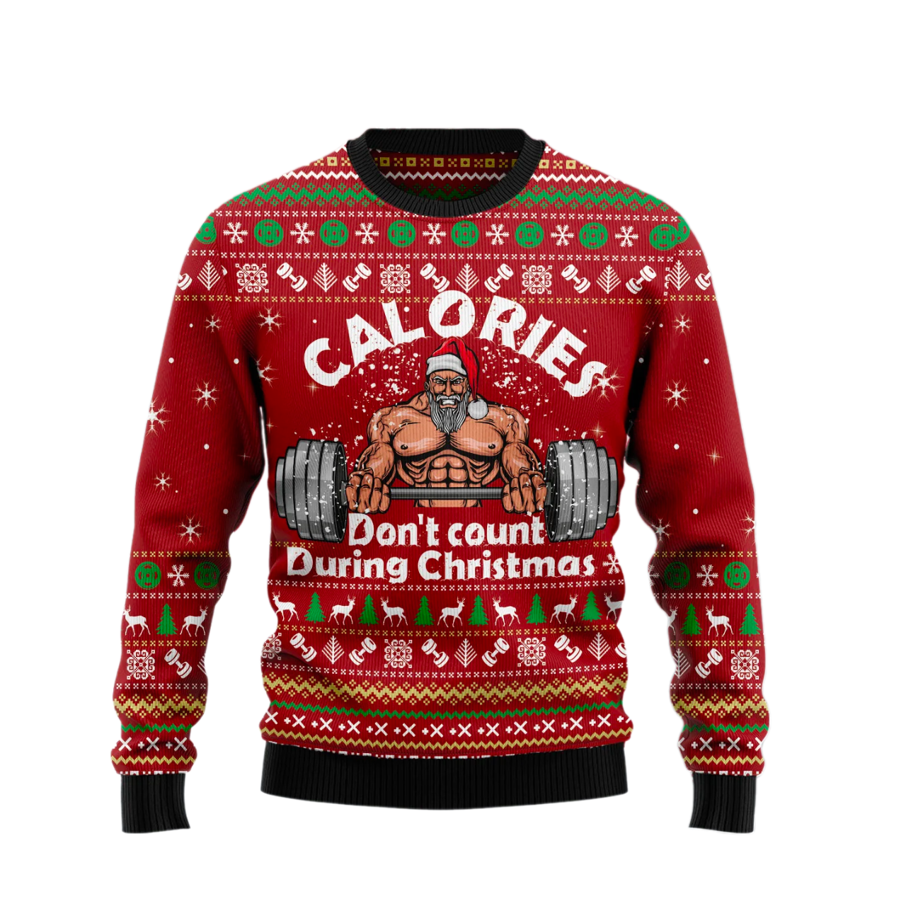 Calories Don‘t Count During Christmas Ugly Christmas Sweater For Men & Women Christmas Gift Sweater US2447 - WeCustomit