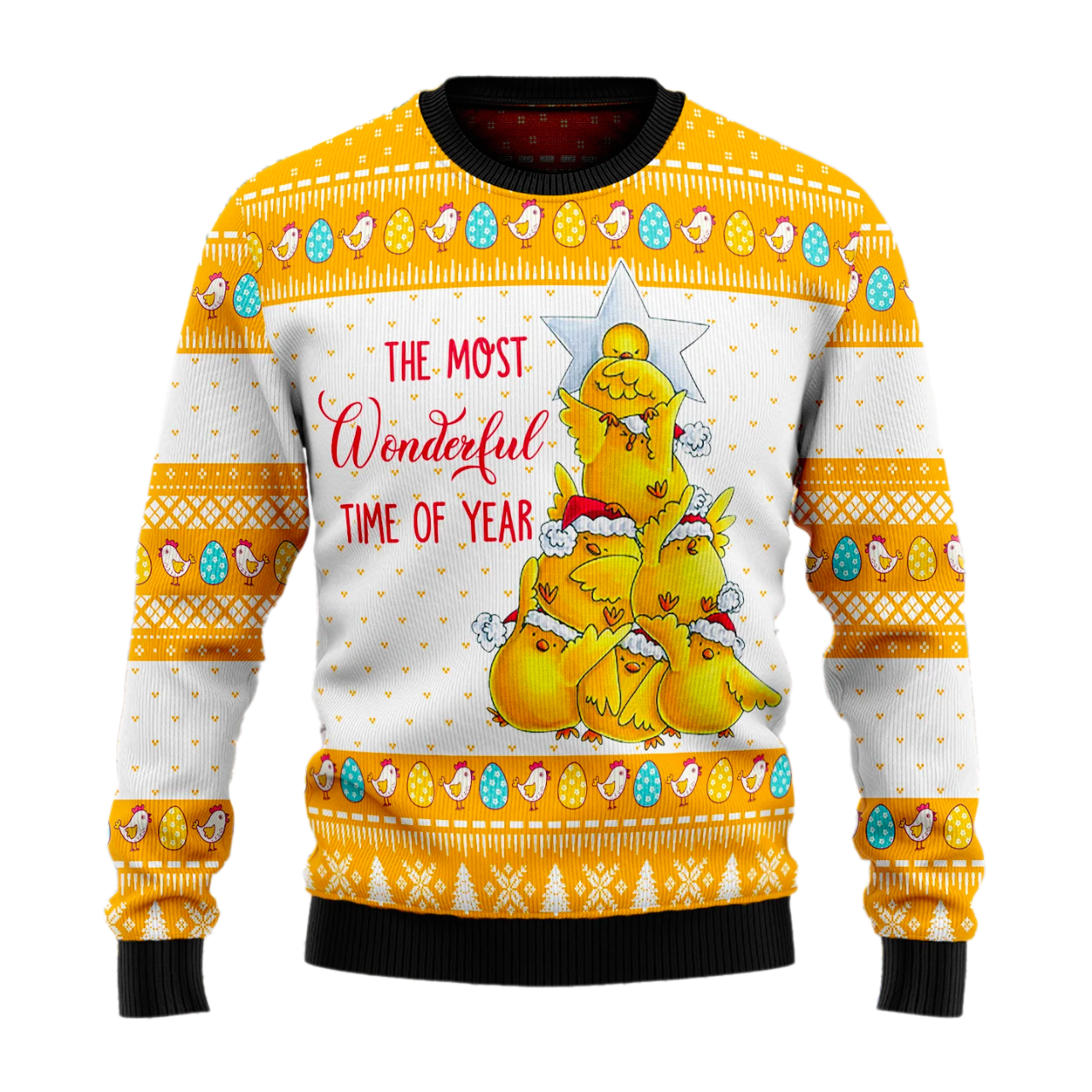 Wonderful Time Chicken Ugly Christmas Sweater For Men & Women Christmas Gift Sweater US2471 - WeCustomit