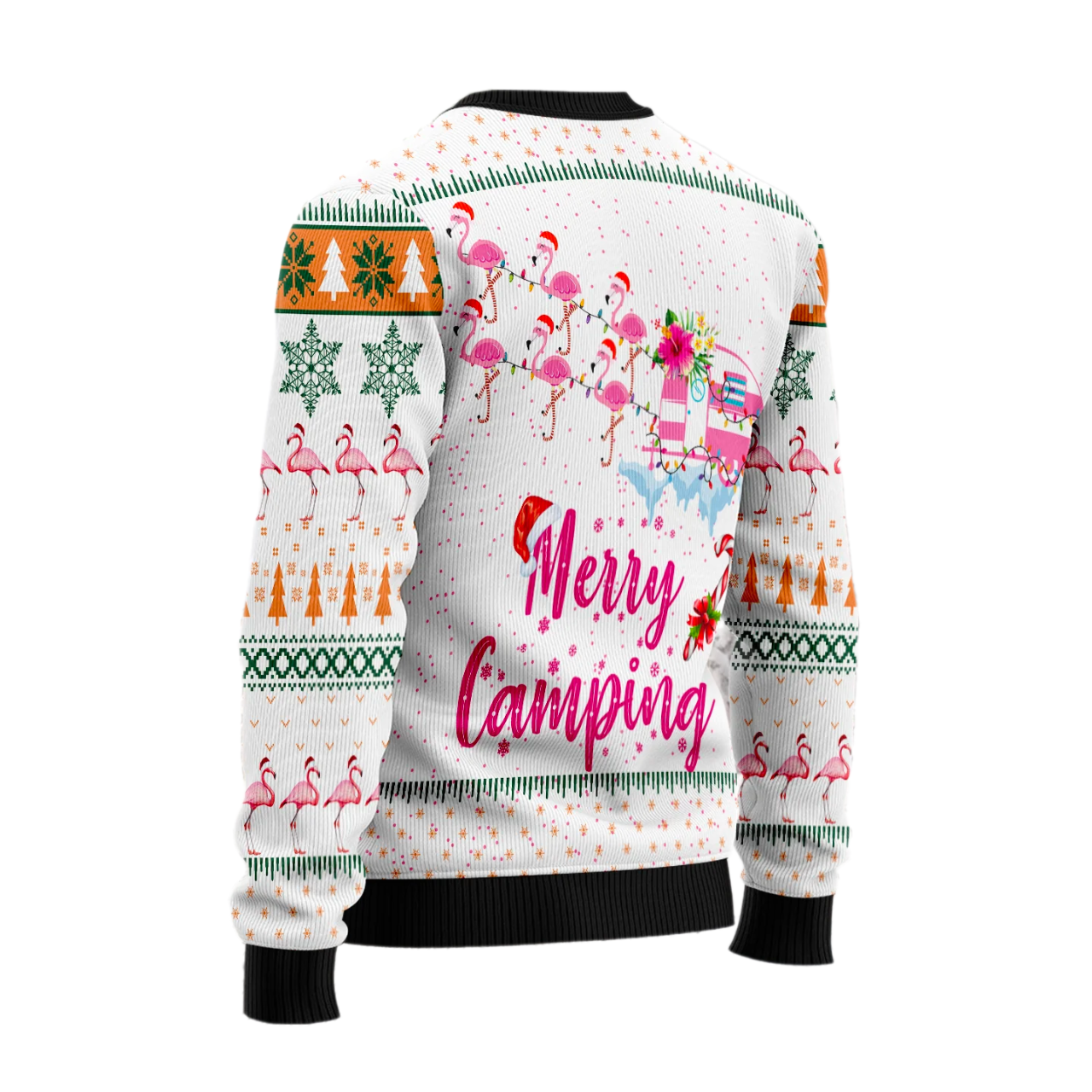 Merry Camping Flamingo Ugly Christmas Sweater For Men & Women Christmas Gift Sweater US2473 - WeCustomit