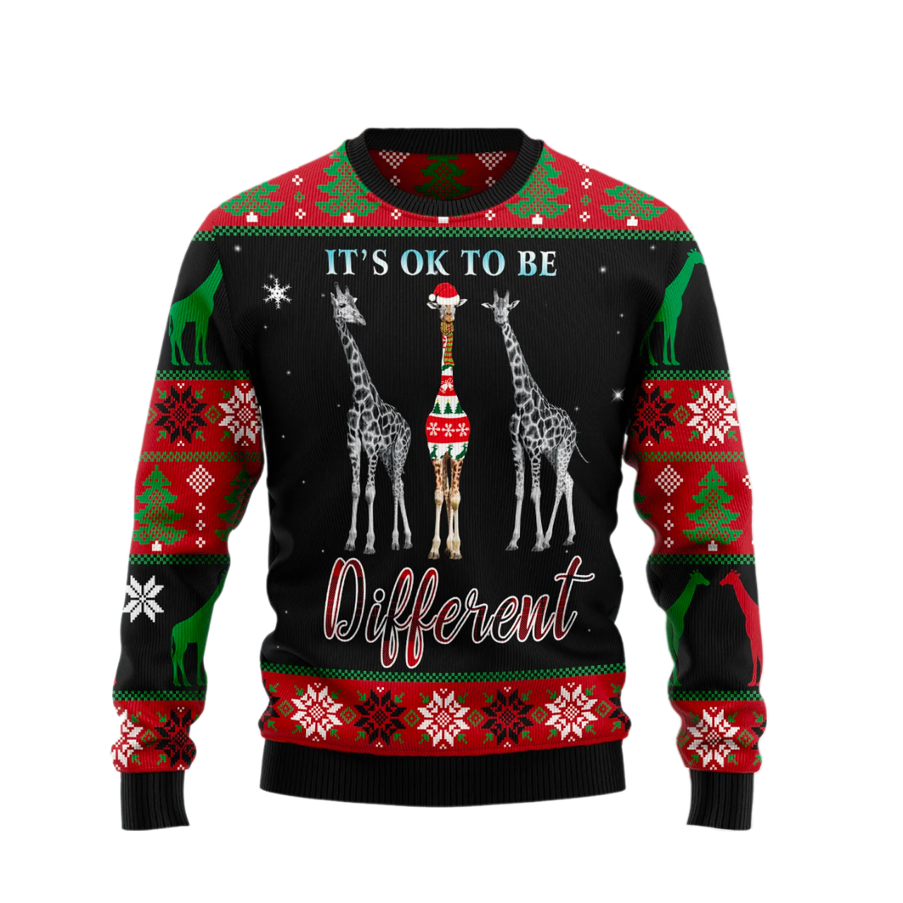 Giraffe Different Ugly Christmas Sweater For Men & Women Christmas Gift Sweater US2478 - WeCustomit