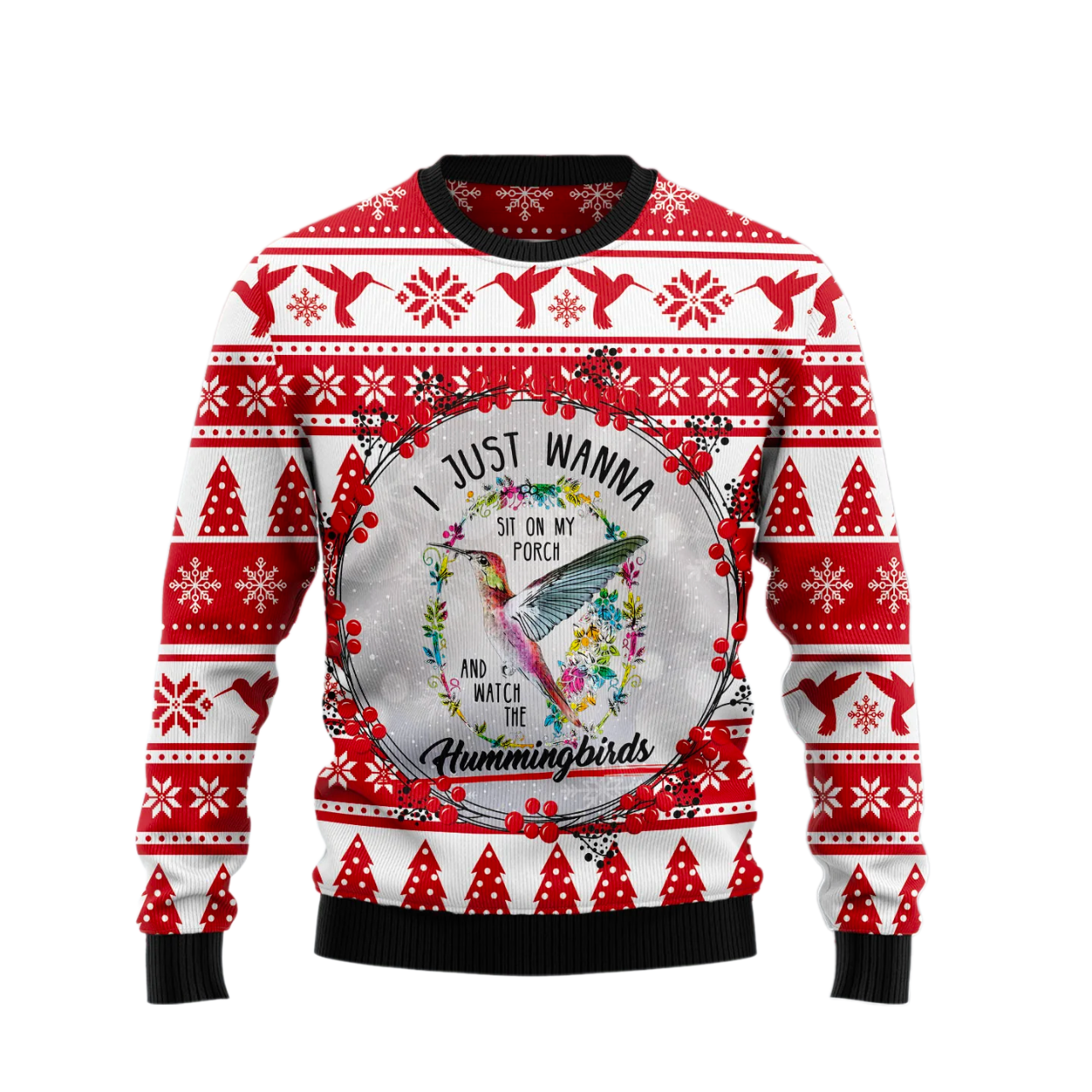 Watch Hummingbirds Ugly Christmas Sweater For Men & Women Christmas Gift Sweater US2480 - WeCustomit