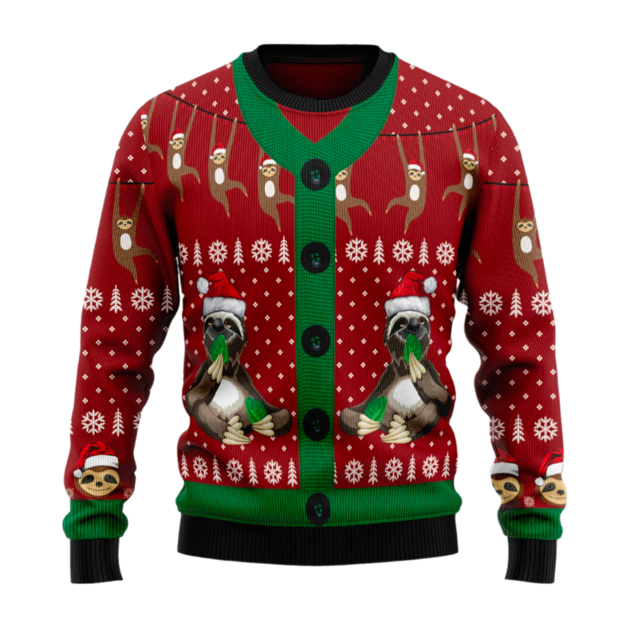 Sloth Sloth Ugly Christmas Sweater For Men & Women Christmas Gift Sweater US2482 - WeCustomit