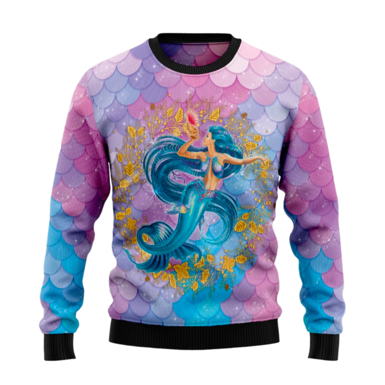 Awesome Mermaid Ugly Christmas Sweater For Men & Women Christmas Gift Sweater US2484 - WeCustomit