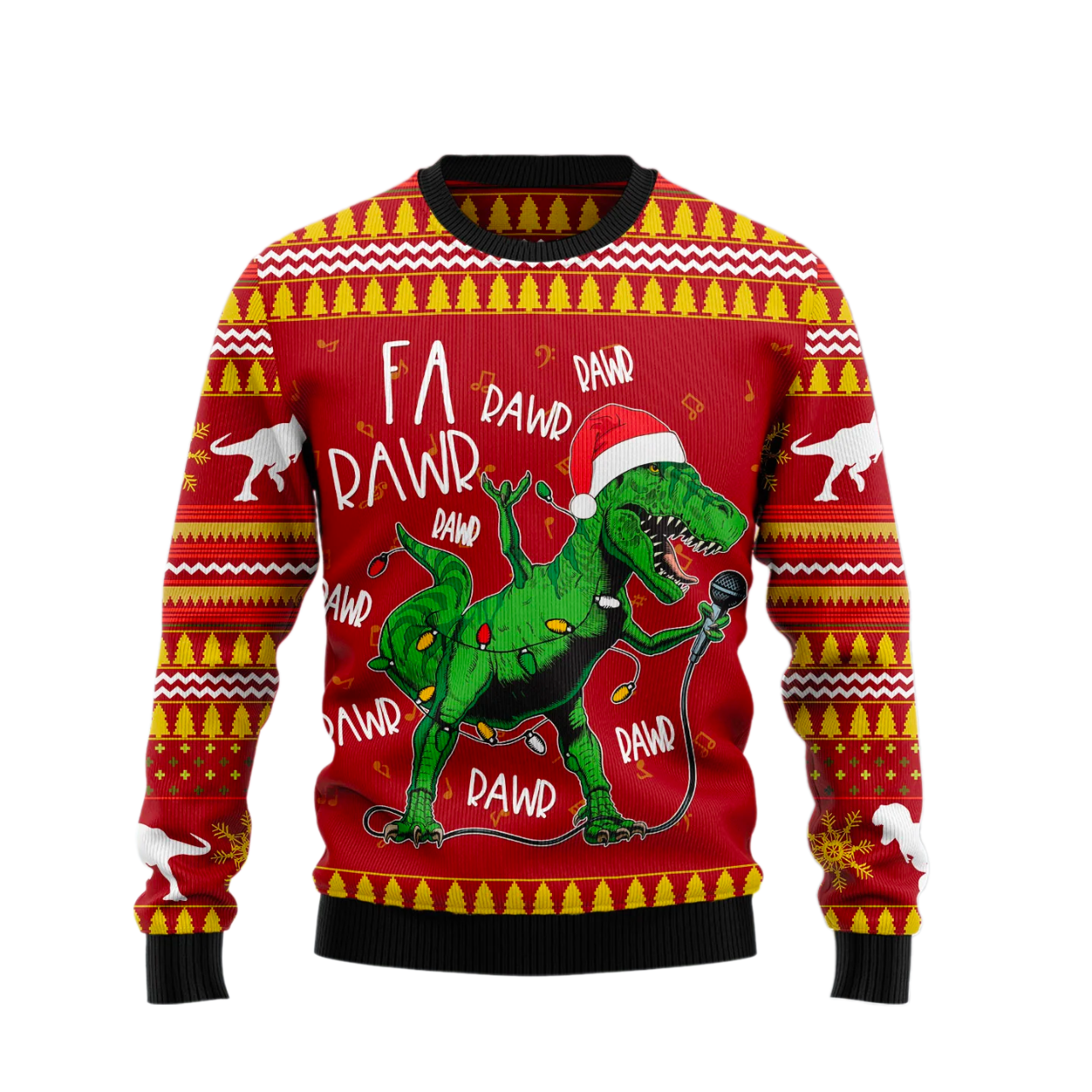 Christmas Singing Dinosaur Ugly Christmas Sweater For Men & Women Christmas Gift Sweater US2494 - WeCustomit