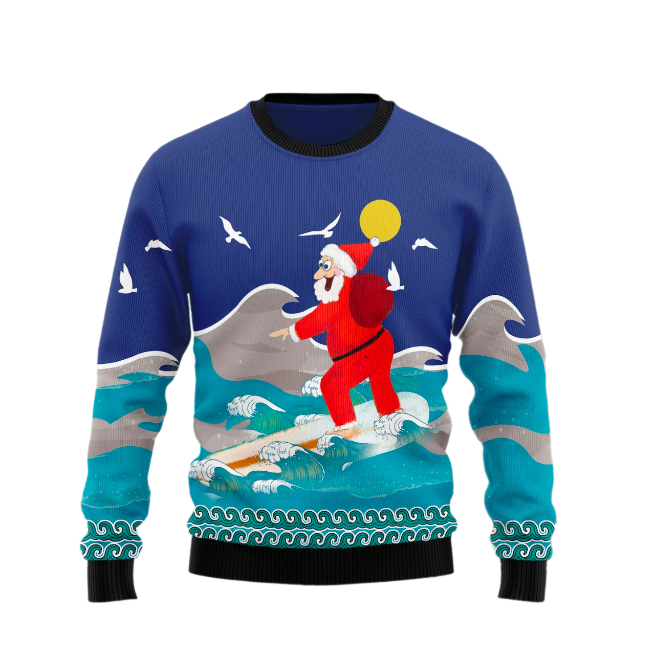 Surfing Santa Ugly Christmas Sweater For Men & Women Christmas Gift Sweater US2500 - WeCustomit
