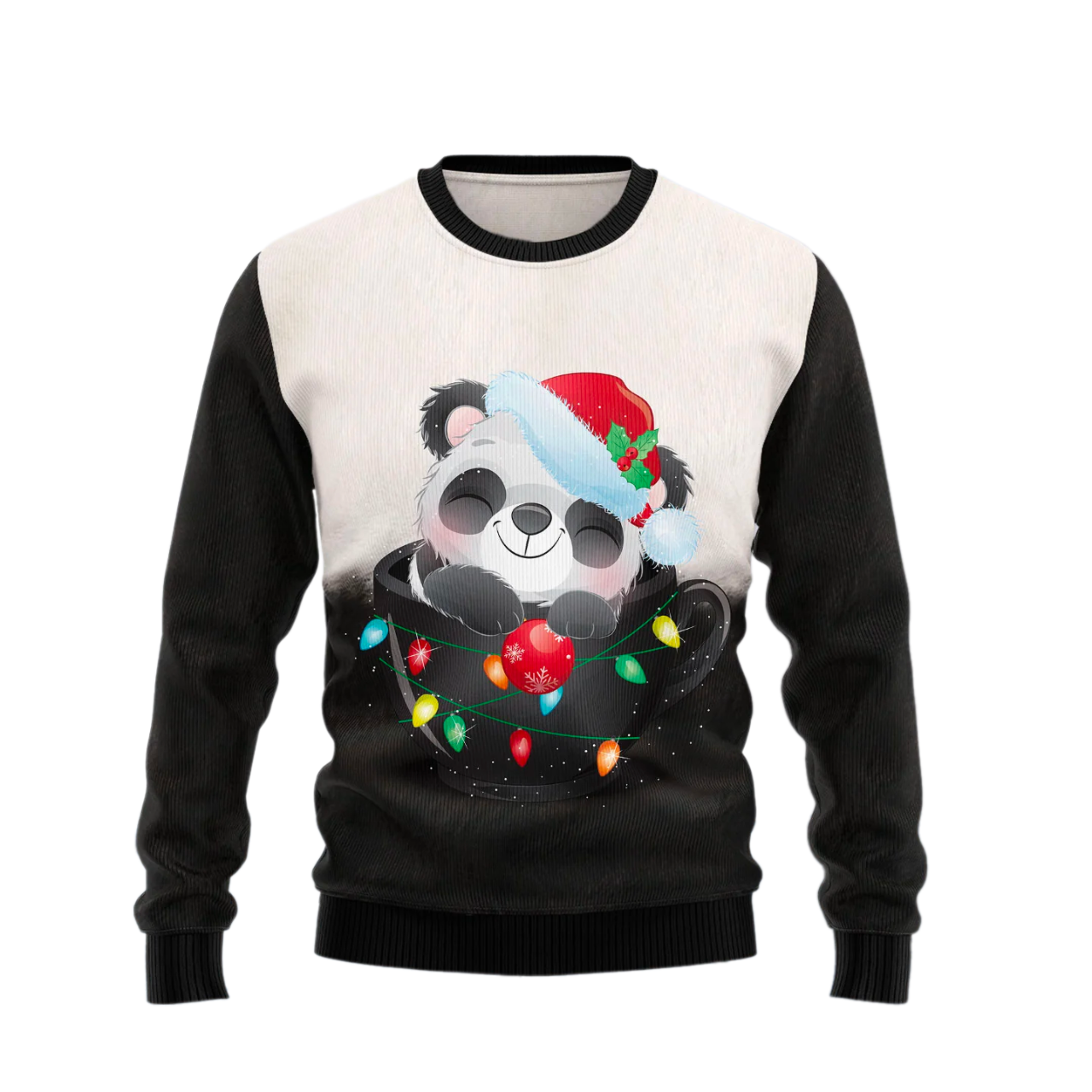 Panda Cup Ugly Christmas Sweater For Men & Women Christmas Gift Sweater US2501 - WeCustomit