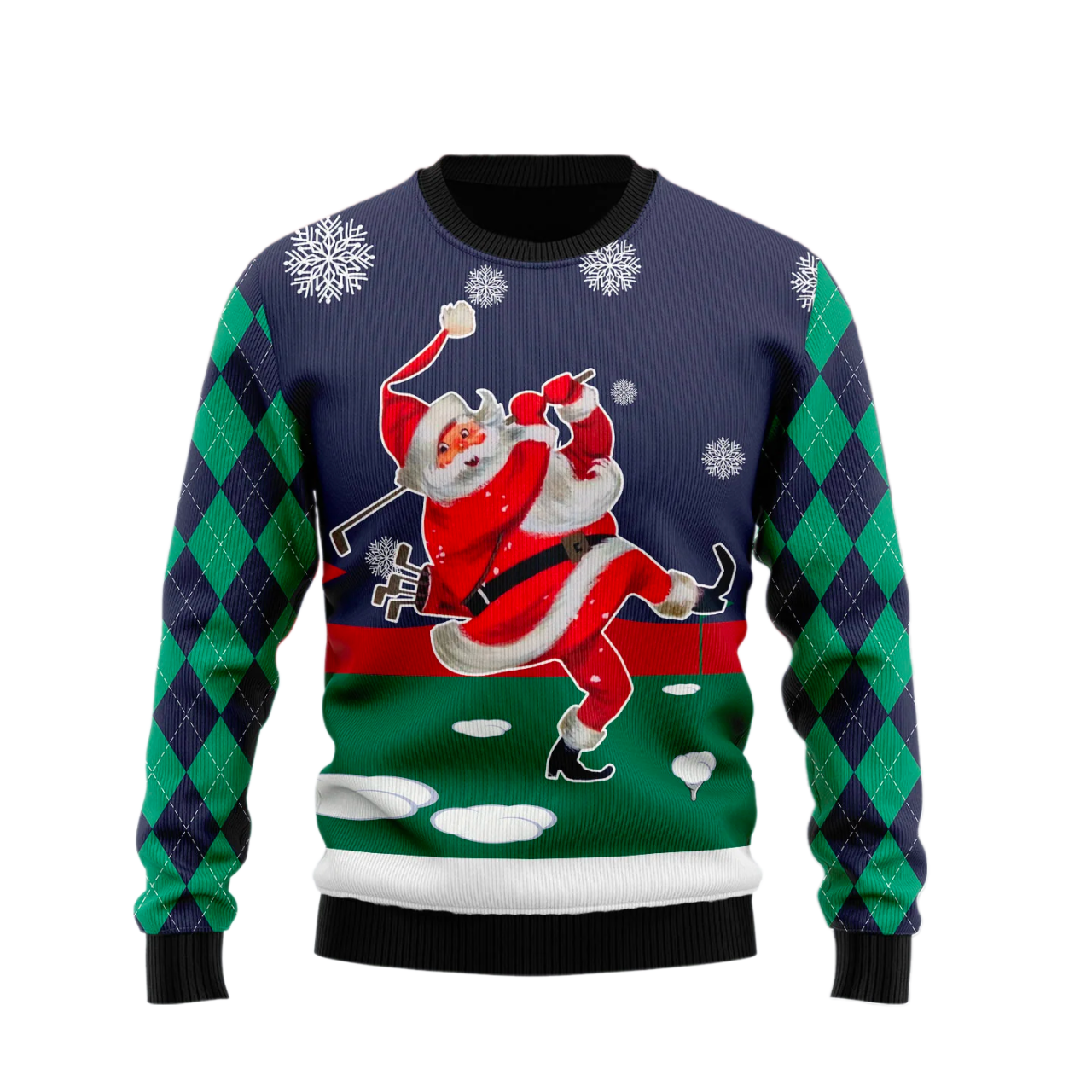 Santa Golfer Ugly Christmas Sweater For Men & Women Christmas Gift Sweater US2502 - WeCustomit