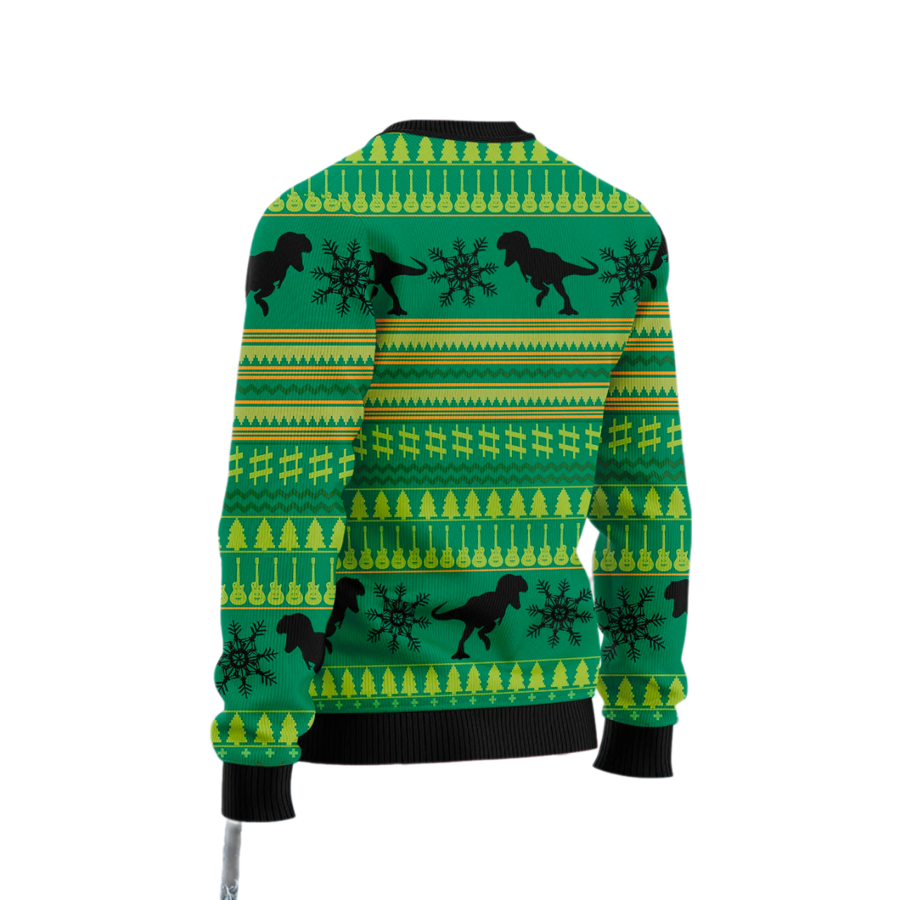 Dinosaur Guitar Ugly Christmas Sweater For Men & Women Christmas Gift Sweater US2504 - WeCustomit