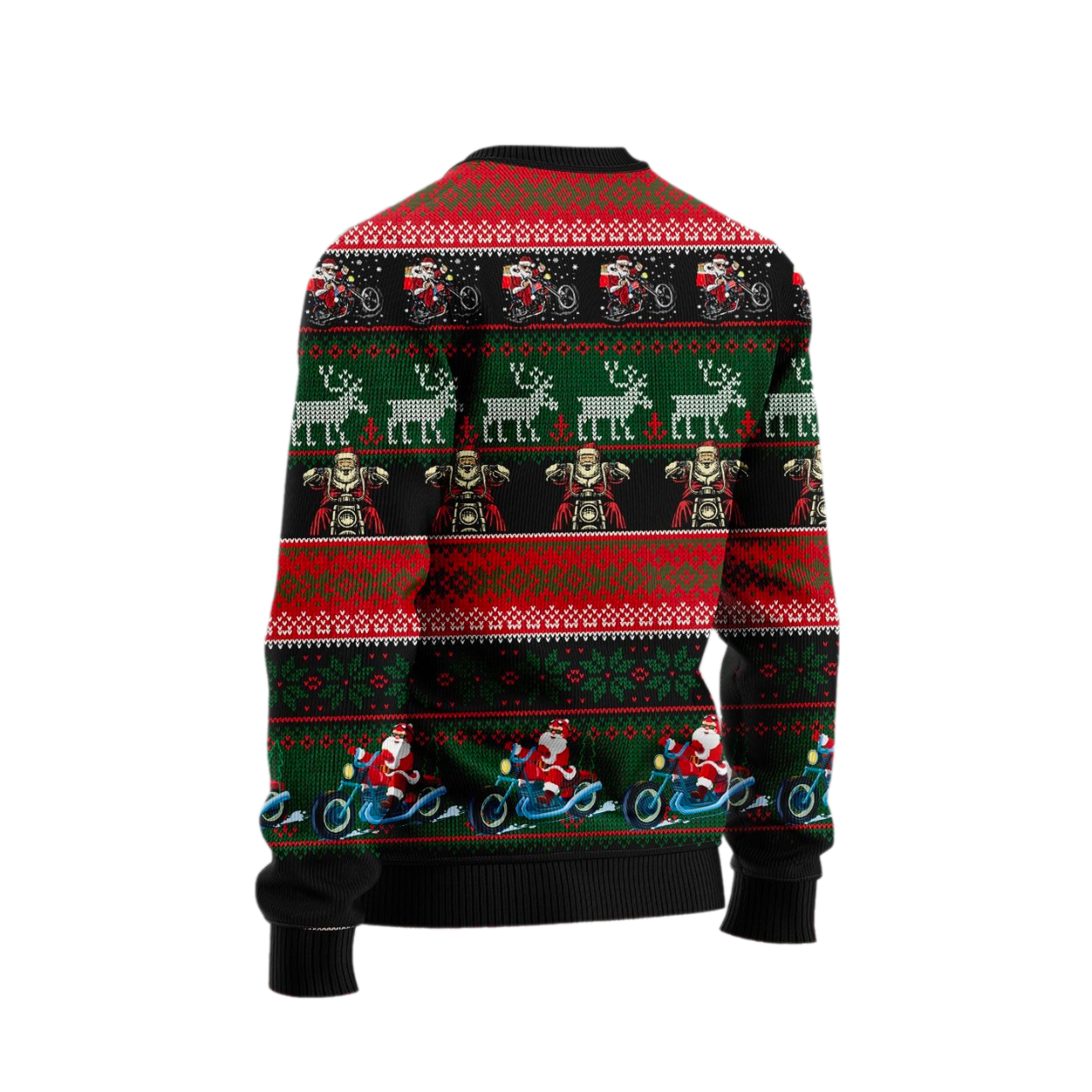 Biker Santa Xmas Ugly Christmas Sweater For Men & Women Christmas Gift Sweater US2706 - WeCustomit