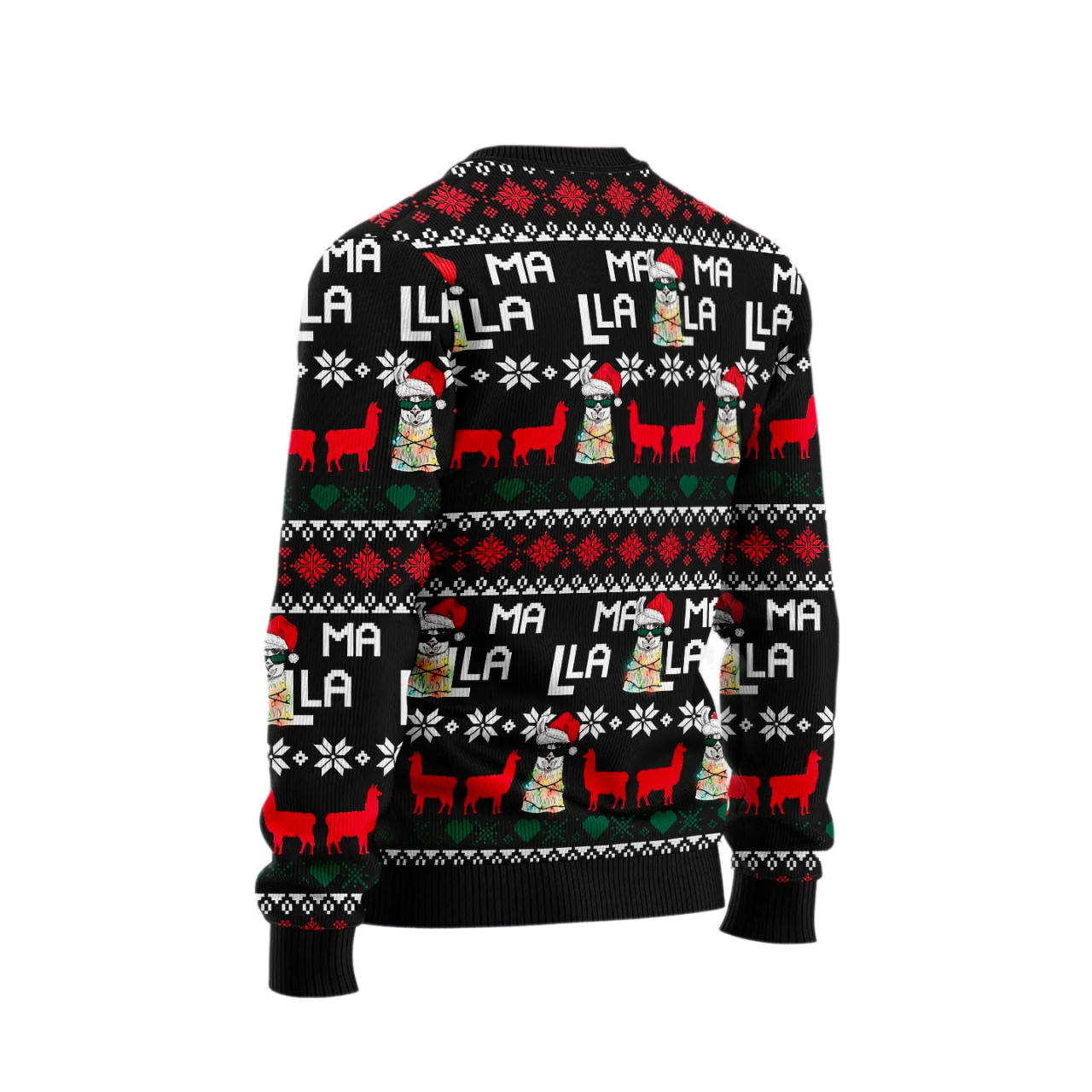 Funny Llama Christmas Light Ugly Christmas Sweater For Men & Women Christmas Gift Sweater US2512 - WeCustomit