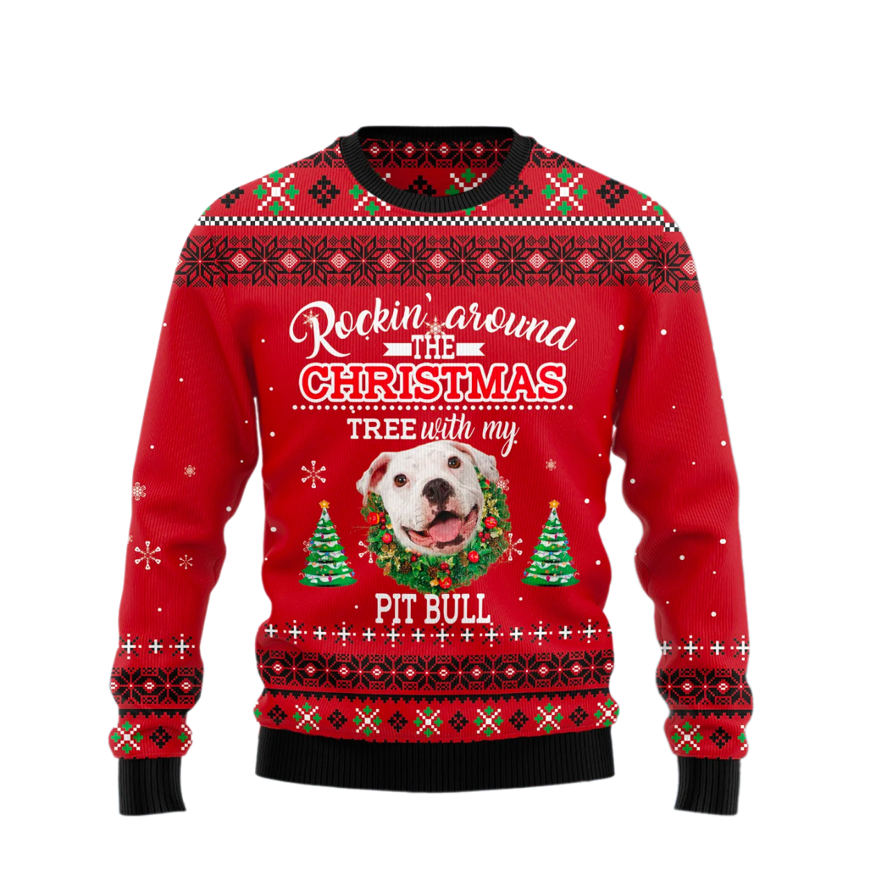 Dog Rockin' Ugly Christmas Sweater For Men & Women Christmas Gift Sweater US2532 - WeCustomit