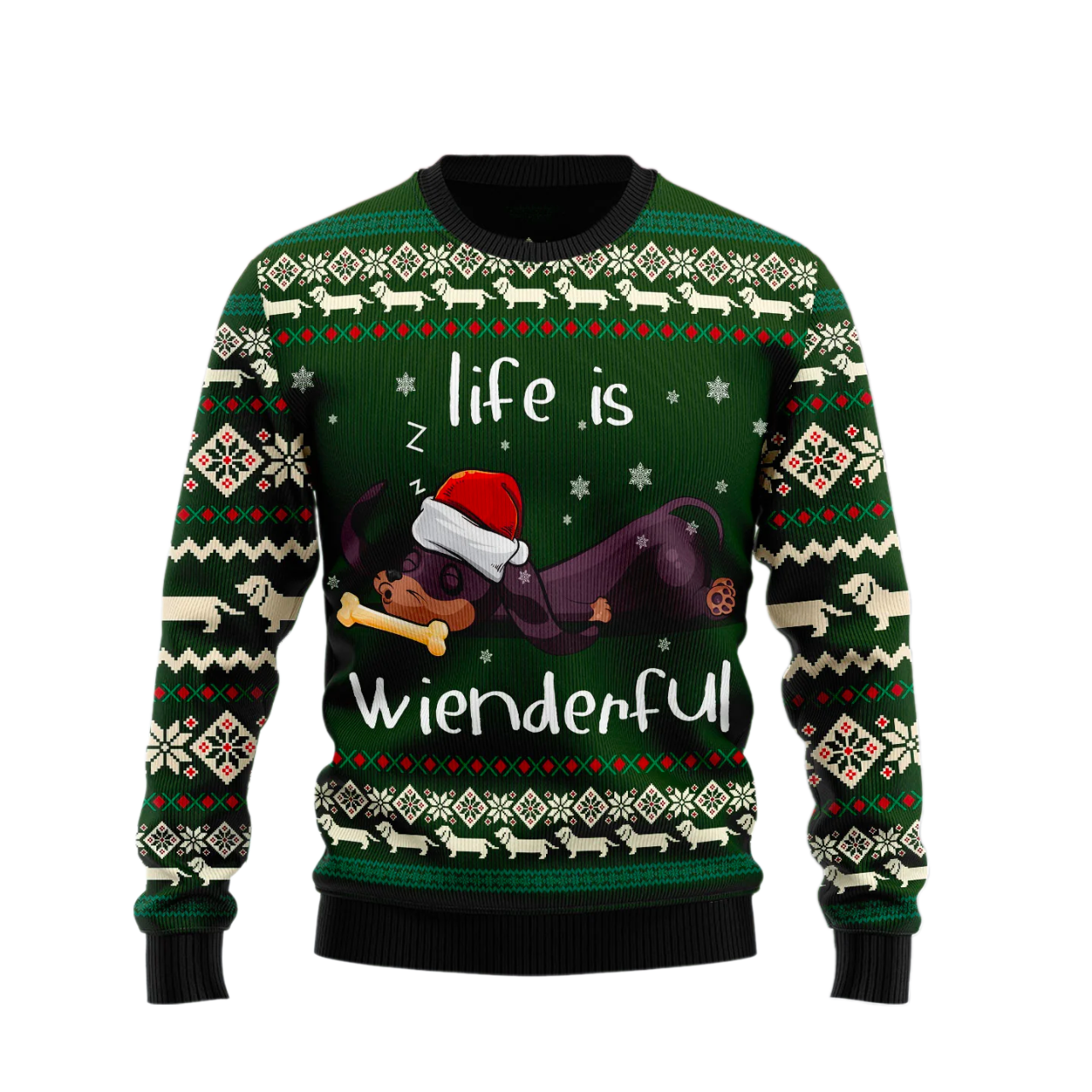 Life Is Wienderful Ugly Sweater For Men & Women Christmas Gift Sweater US2540 - WeCustomit
