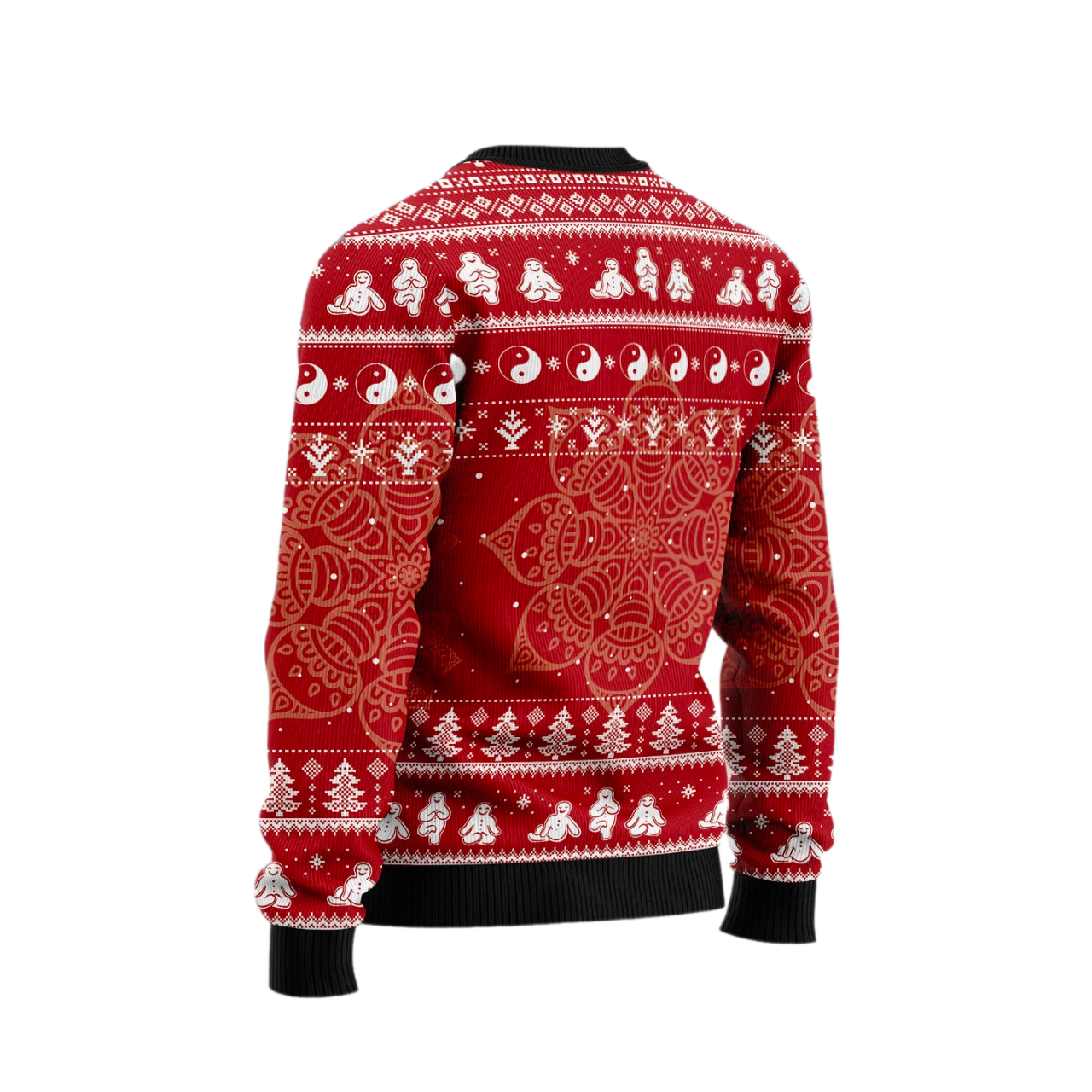 Namast‘ay At Home Eat Cookies With Milk Ugly Sweater For Men & Women Christmas Gift Sweater US2571 - WeCustomit