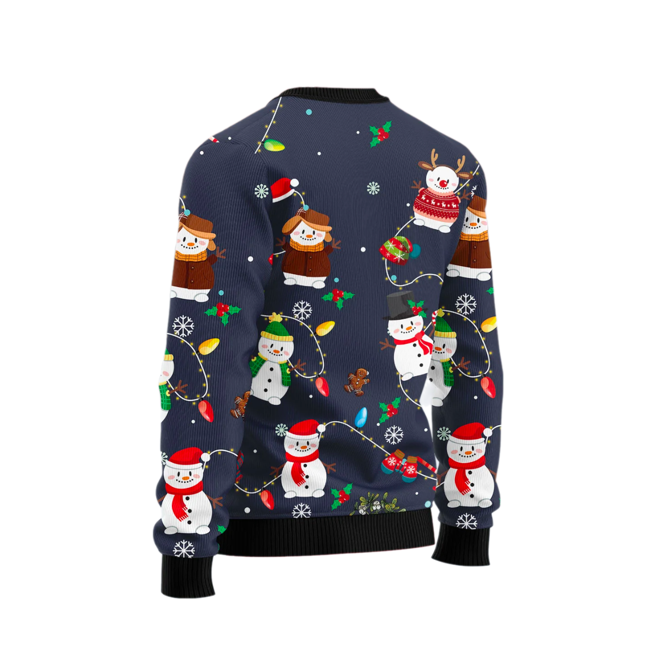 Snowman Christmas Light Ugly Christmas Sweater For Men & Women Christmas Gift Sweater US2575 - WeCustomit
