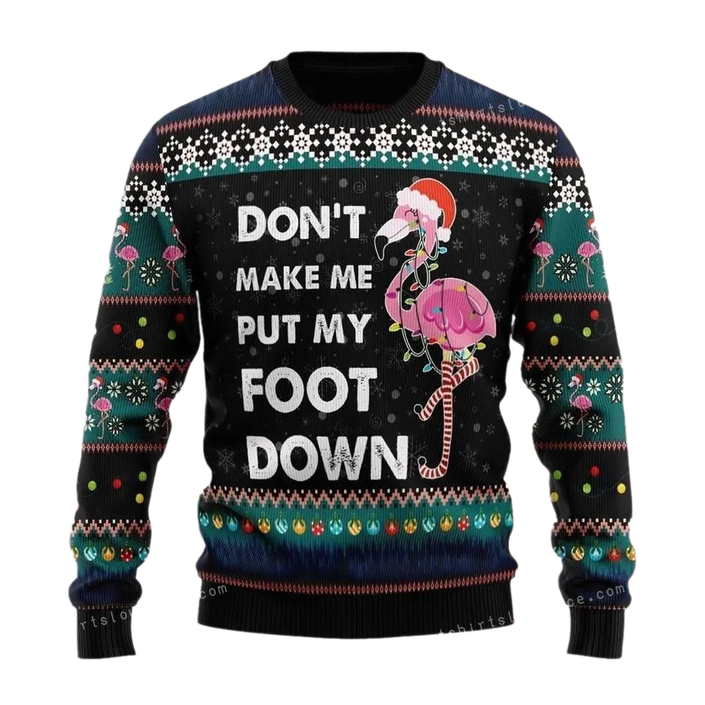 Pink Flamingo Ugly Christmas Sweater For Men & Women Christmas Gift Sweater US2723 - WeCustomit