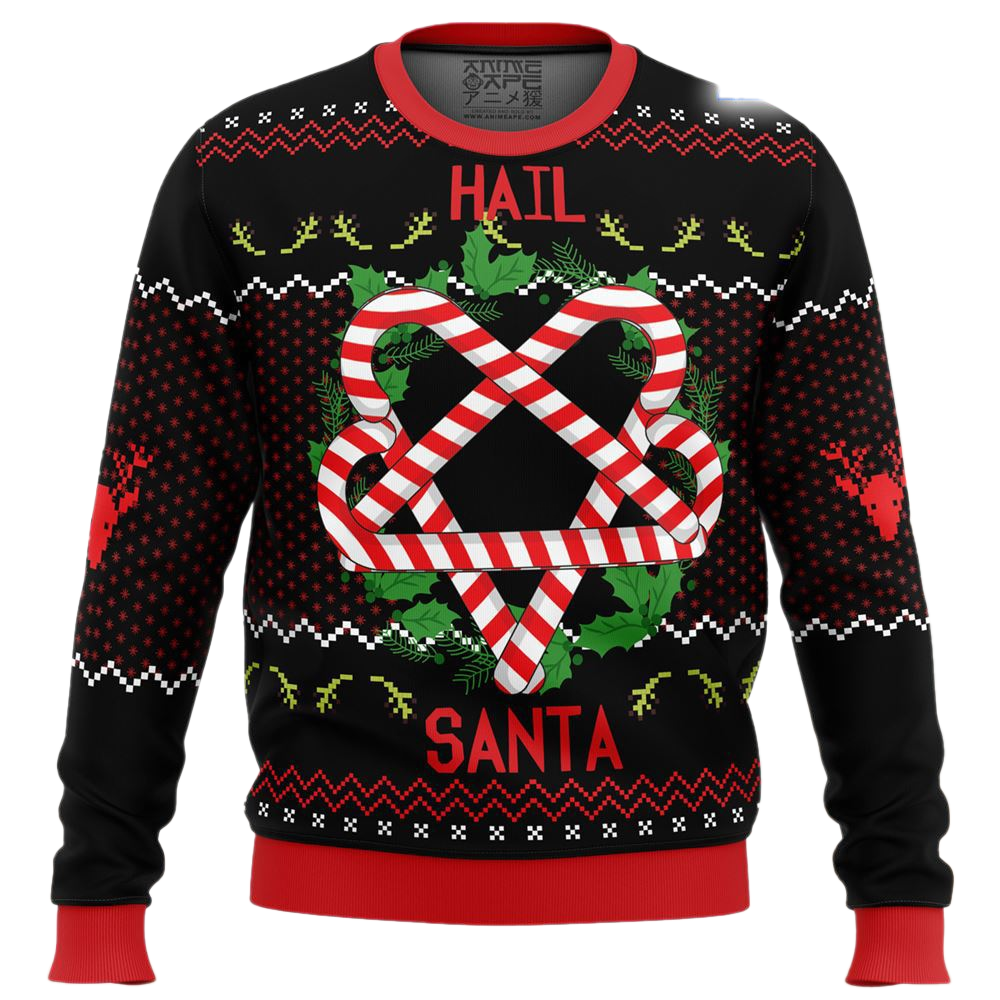 Hail Santa Ugly Christmas Sweater For Men & Women Christmas Gift Sweater US2733 - WeCustomit