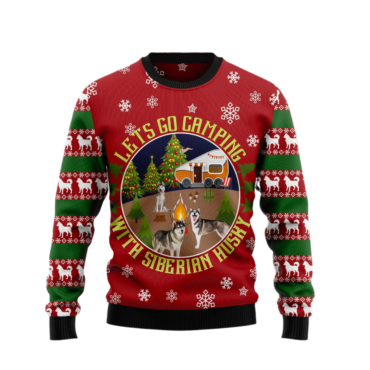 Lets Go Camping Ugly Christmas Sweater For Men & Women Christmas Gift Sweater US2603 - WeCustomit