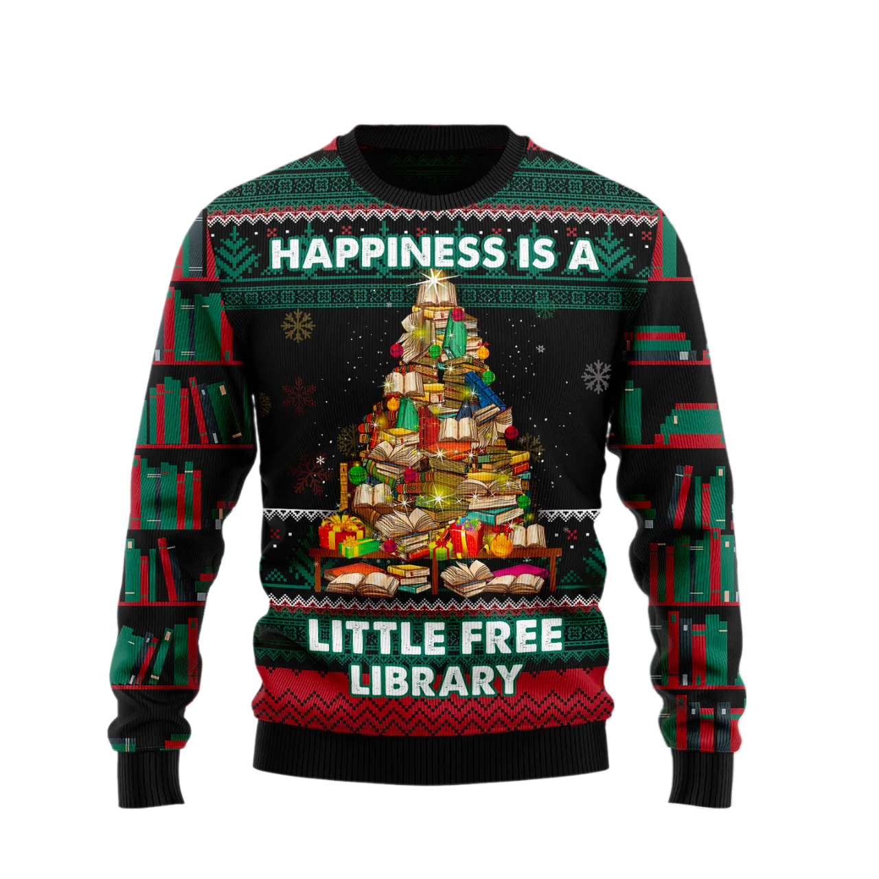 Book Free Library Ugly Christmas Sweater For Men & Women Christmas Gift Sweater US2606 - WeCustomit