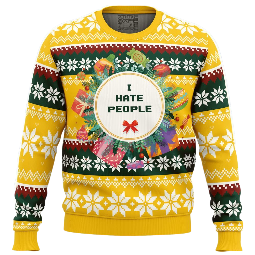 I Hate People Ugly Christmas Sweater For Men & Women Christmas Gift Sweater US2761 - WeCustomit