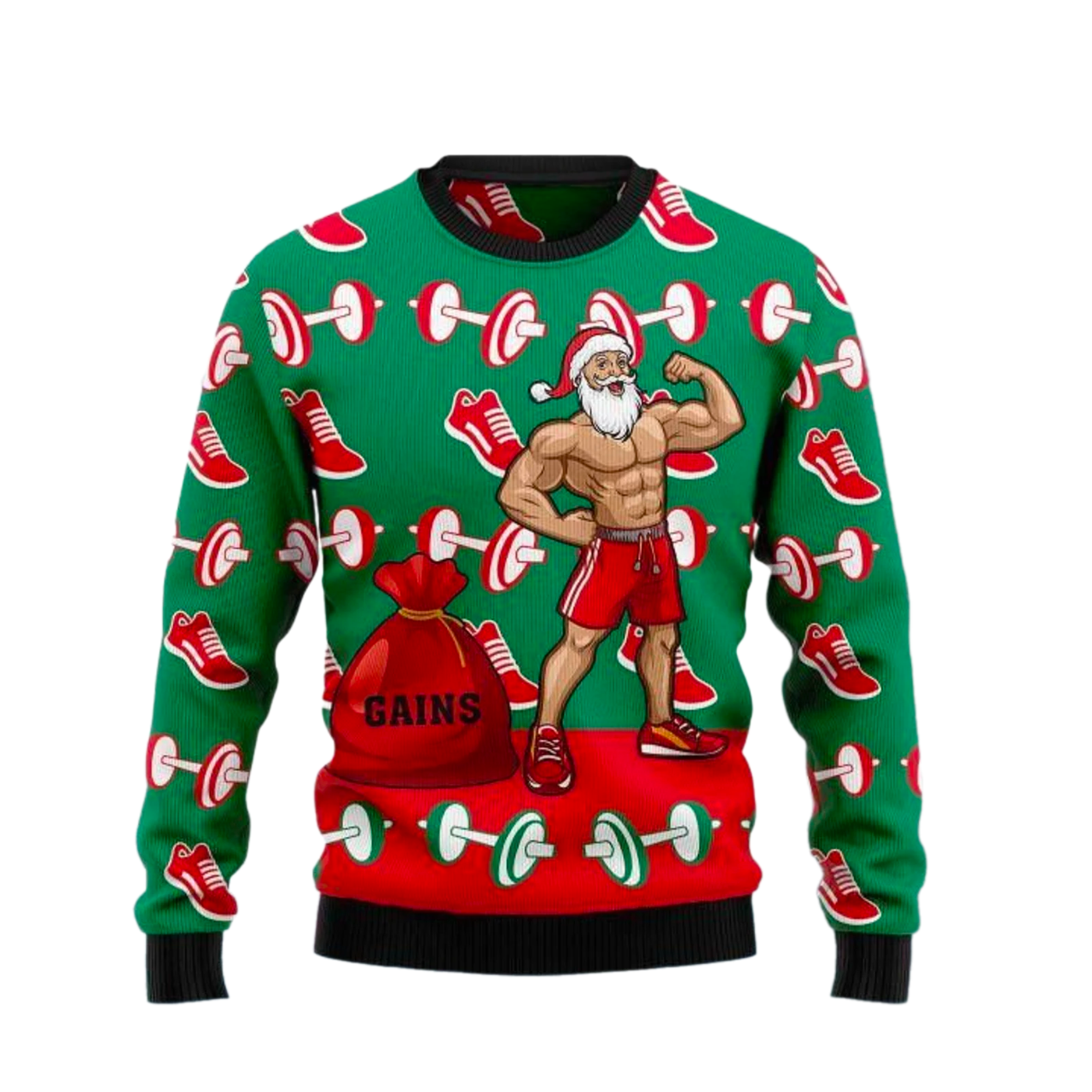 Santa Gym Ugly Christmas Sweater For Men & Women Christmas Gift Sweater US2767 - WeCustomit