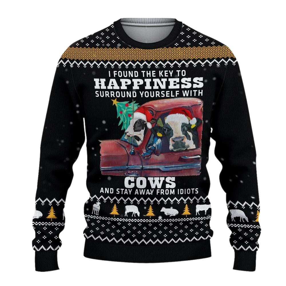Life With Cows Ugly Christmas Sweater For Men & Women Christmas Gift Sweater US2857 - WeCustomit