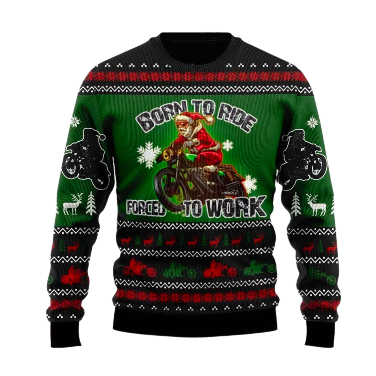 Santa Born To Ride Ugly Sweater For Men & Women Christmas Gift Sweater US2768 - WeCustomit