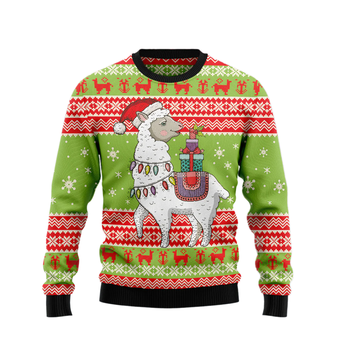 Love Llama Ugly Christmas Sweater For Men & Women Christmas Gift Sweater US2859 - WeCustomit