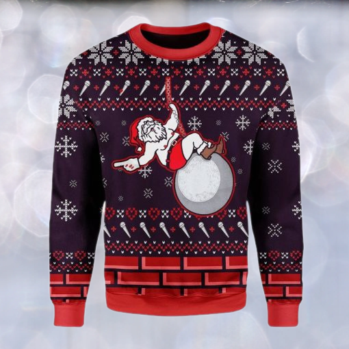 Merry Christmas Santa Wrecking Ball Ugly Christmas Sweater For Men & Women Christmas Gift Sweater US2867 - WeCustomit