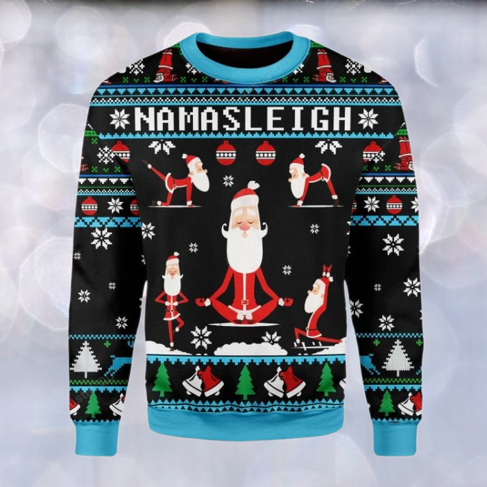 Merry Christmas Santa Yoga Ugly Christmas Sweater For Men & Women Christmas Gift Sweater US2870 - WeCustomit