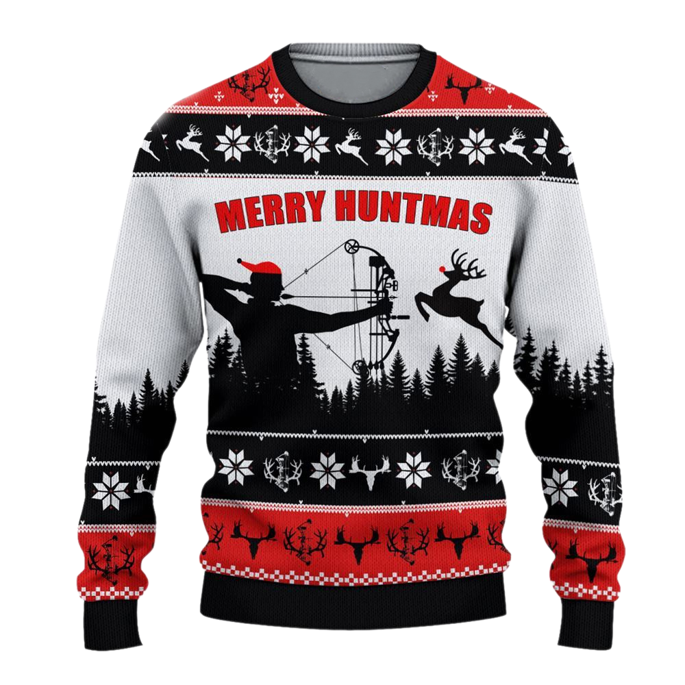 Merry Huntmas Ugly Christmas Sweater For Men & Women Christmas Gift Sweater US2875 - WeCustomit