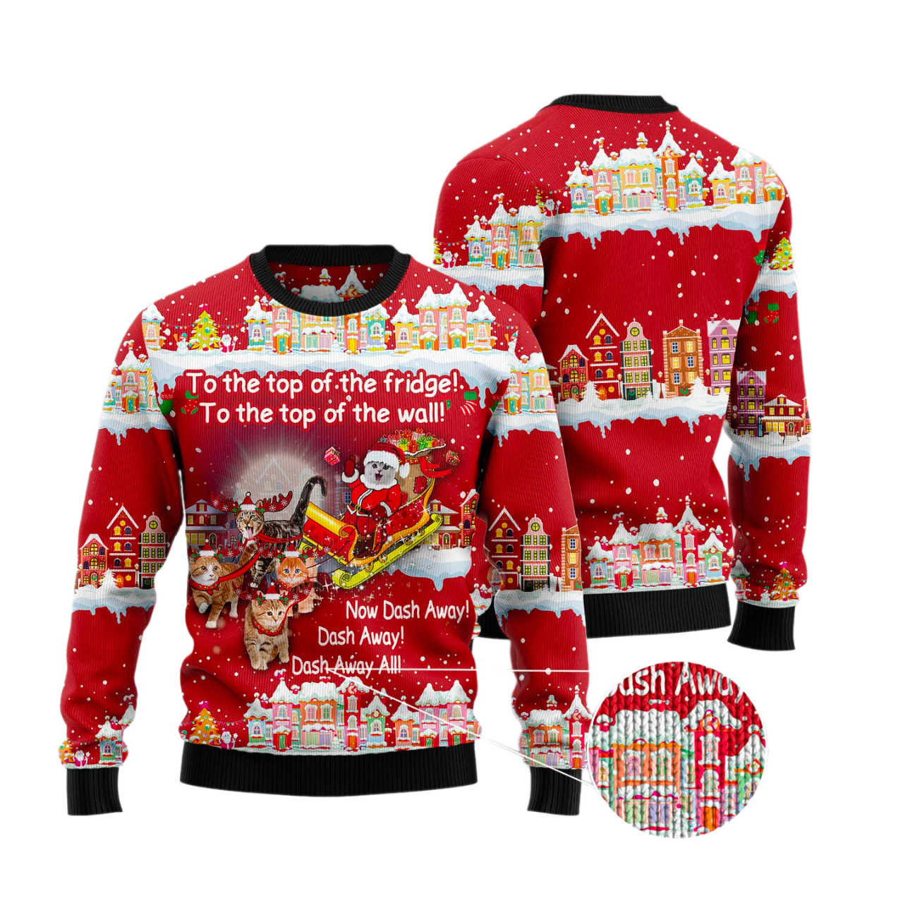 Cat Christmas Ugly Christmas Sweater For Men & Women Christmas Gift Sweater US2799 - WeCustomit