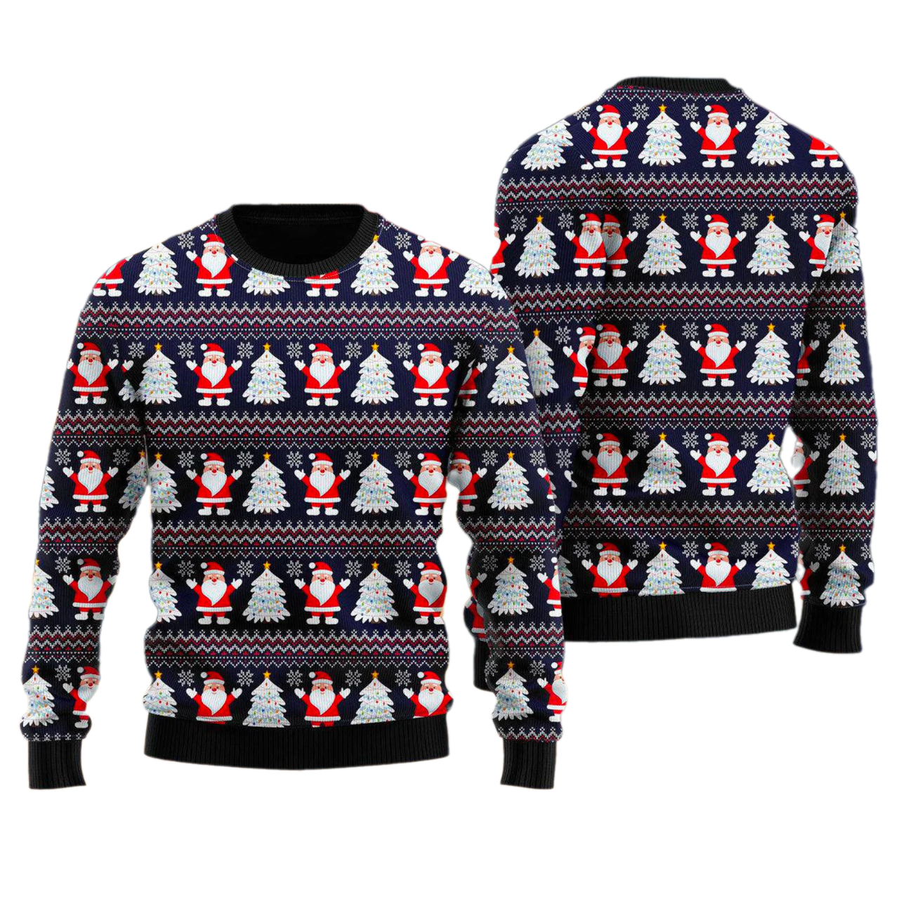 Santa Claus Under The Christmas Tree Ugly Christmas Sweater For Men & Women Christmas Gift Sweater US2804 - WeCustomit