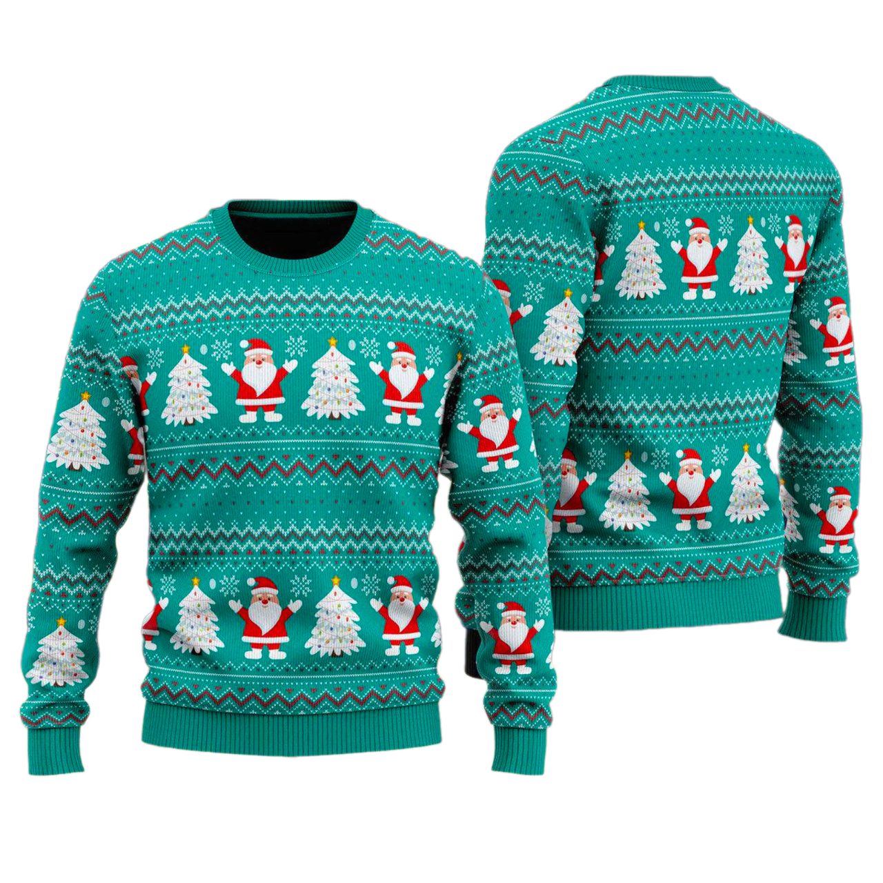 Santa Claus Joyful Holiday Ugly Christmas Sweater For Men & Women Christmas Gift Sweater US2806 - WeCustomit