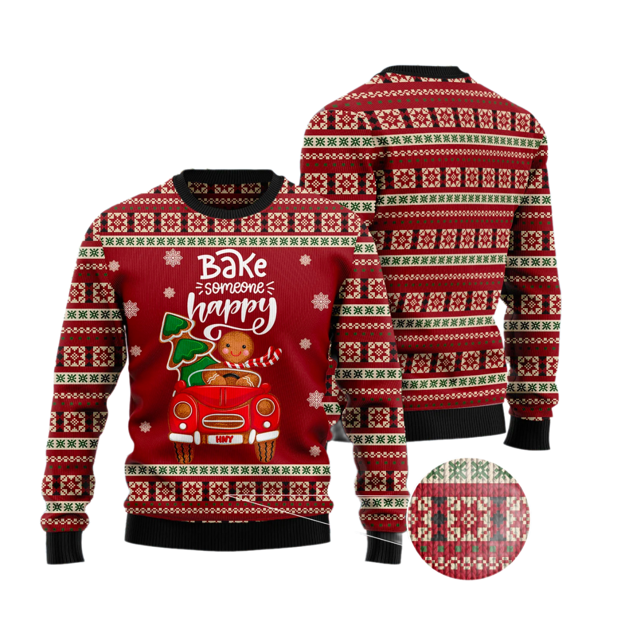Bake Someone Happy Ugly Christmas Sweater For Men & Women Christmas Gift Sweater US2825 - WeCustomit