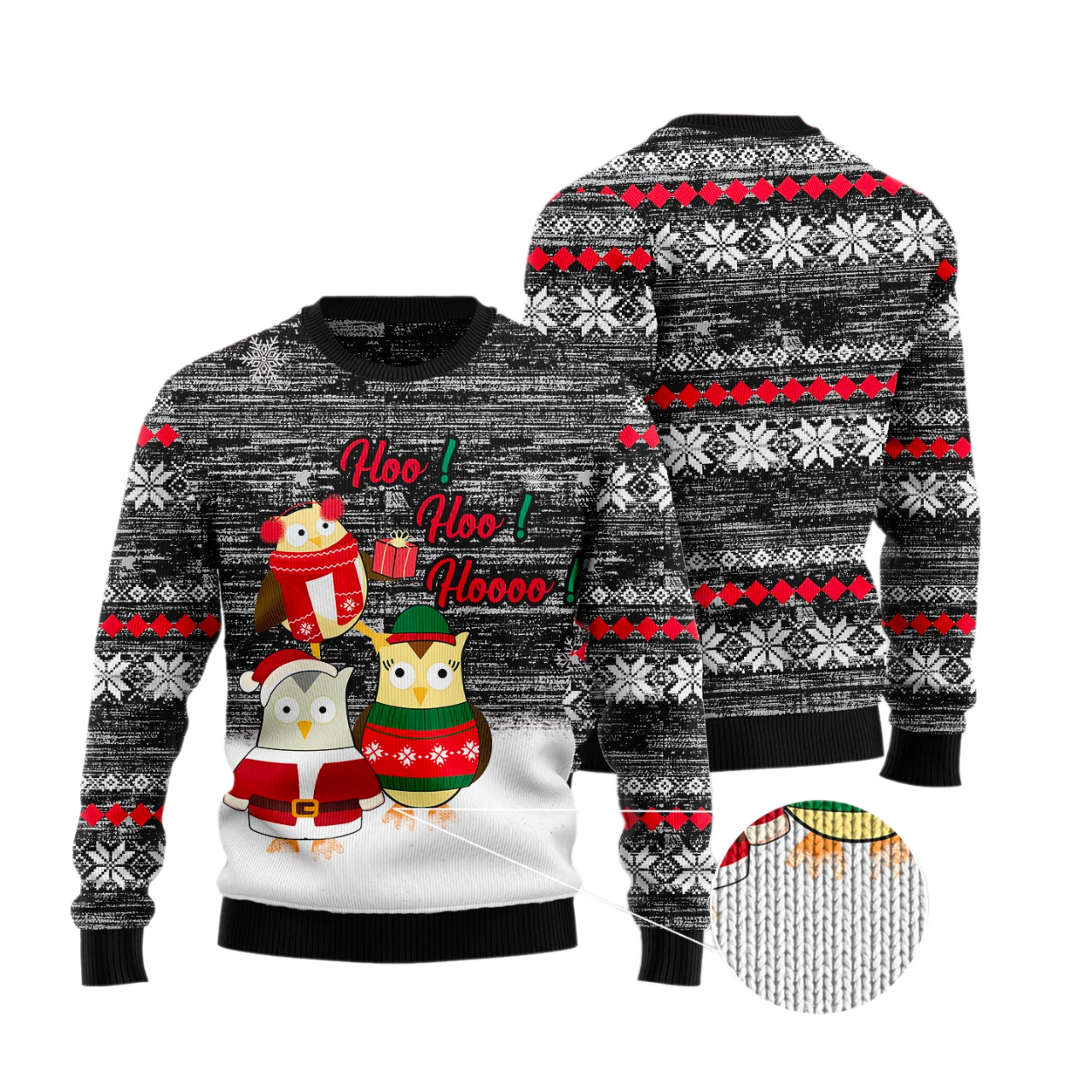 Owl Hoo Hoo Hoooo Ugly Christmas Sweater For Men & Women Christmas Gift Sweater US2842 - WeCustomit
