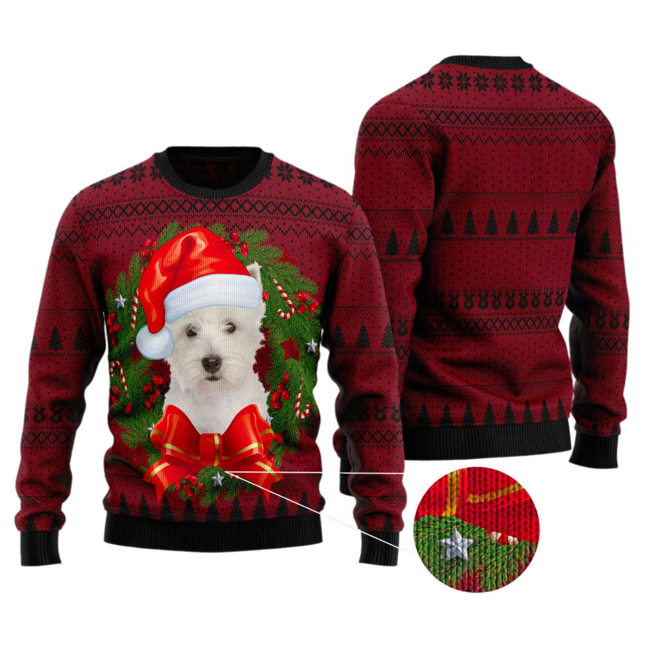 Highland Wreath Ugly Christmas Sweater For Men & Women Christmas Gift Sweater US2843 - WeCustomit