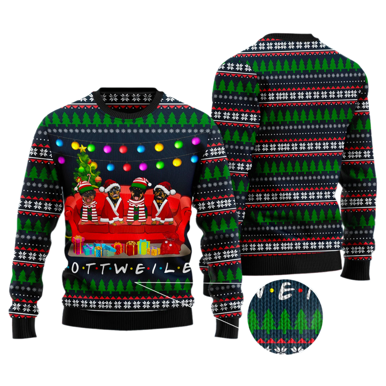 Friends On Red Sofa Ugly Christmas Sweater For Men & Women Christmas Gift Sweater US2854 - WeCustomit