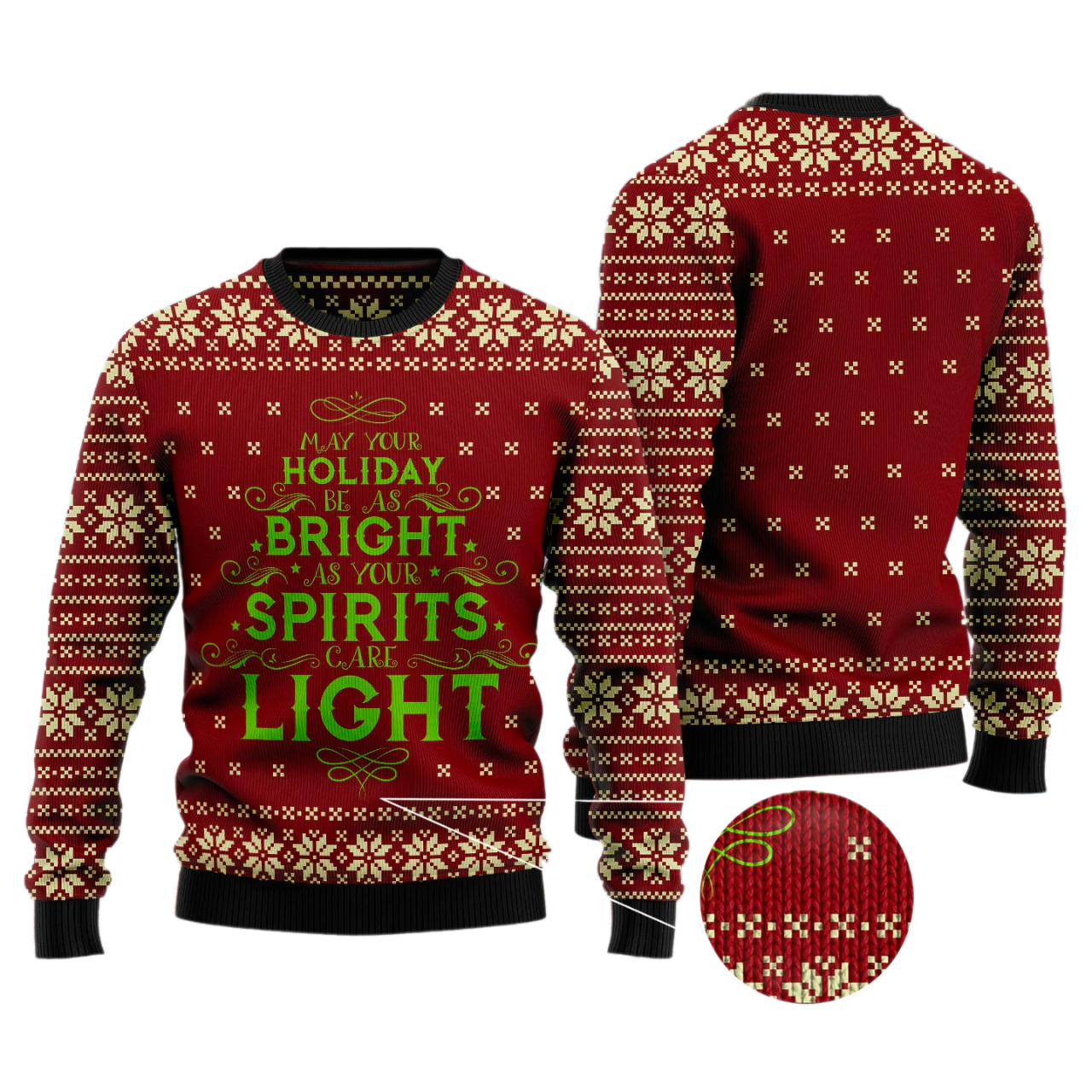 Christmas Eve Ugly Christmas Sweater For Men & Women Christmas Gift Sweater US2908 - WeCustomit