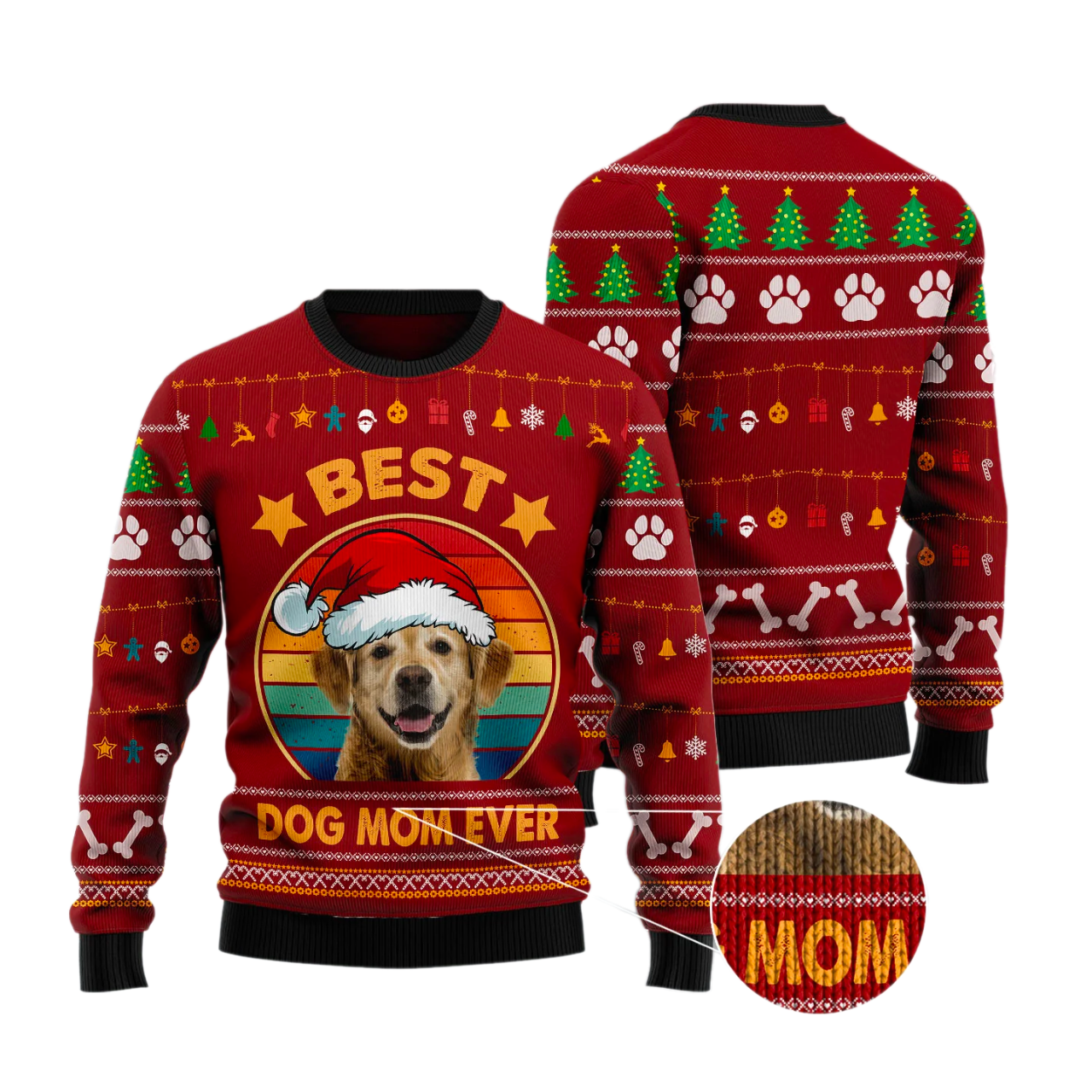 Best Dog Mom Ugly Sweater For Men & Women Christmas Gift Sweater US2921 - WeCustomit
