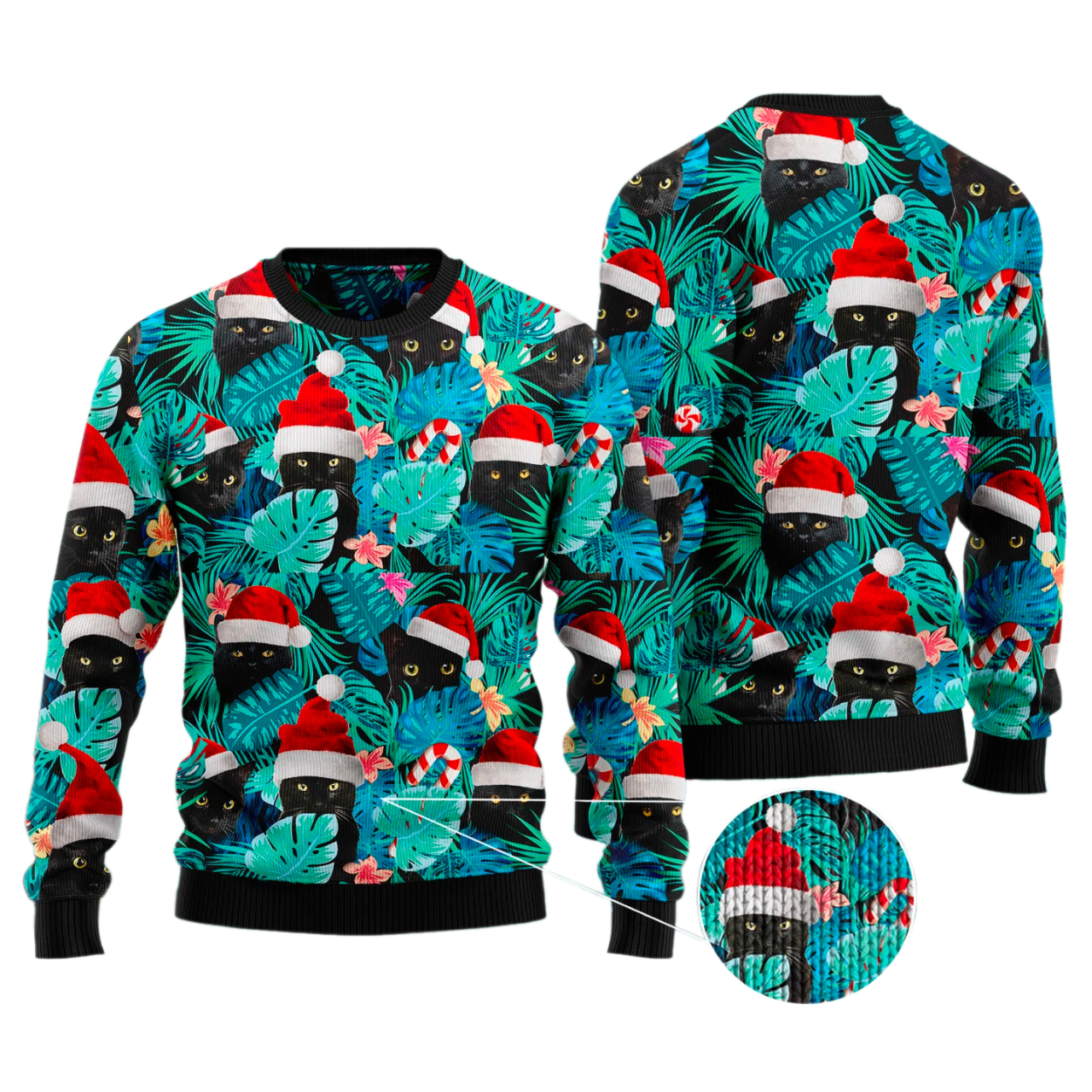 Black Cat Ugly Sweater For Men & Women Christmas Gift Sweater US2928 - WeCustomit