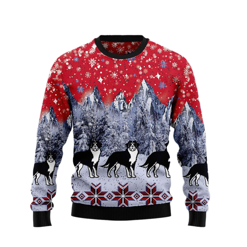 Mountain Dog Snow Ugly Christmas Sweater For Men & Women Christmas Gift Sweater US3006 - WeCustomit