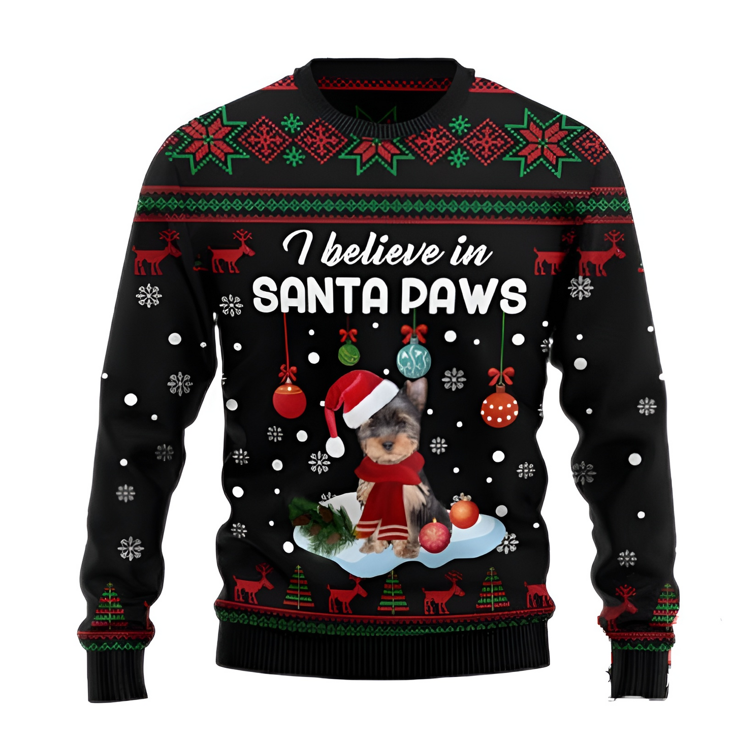 Dog Santa Paw Ugly Christmas Sweater For Men & Women Christmas Gift Sweater US3009 - WeCustomit